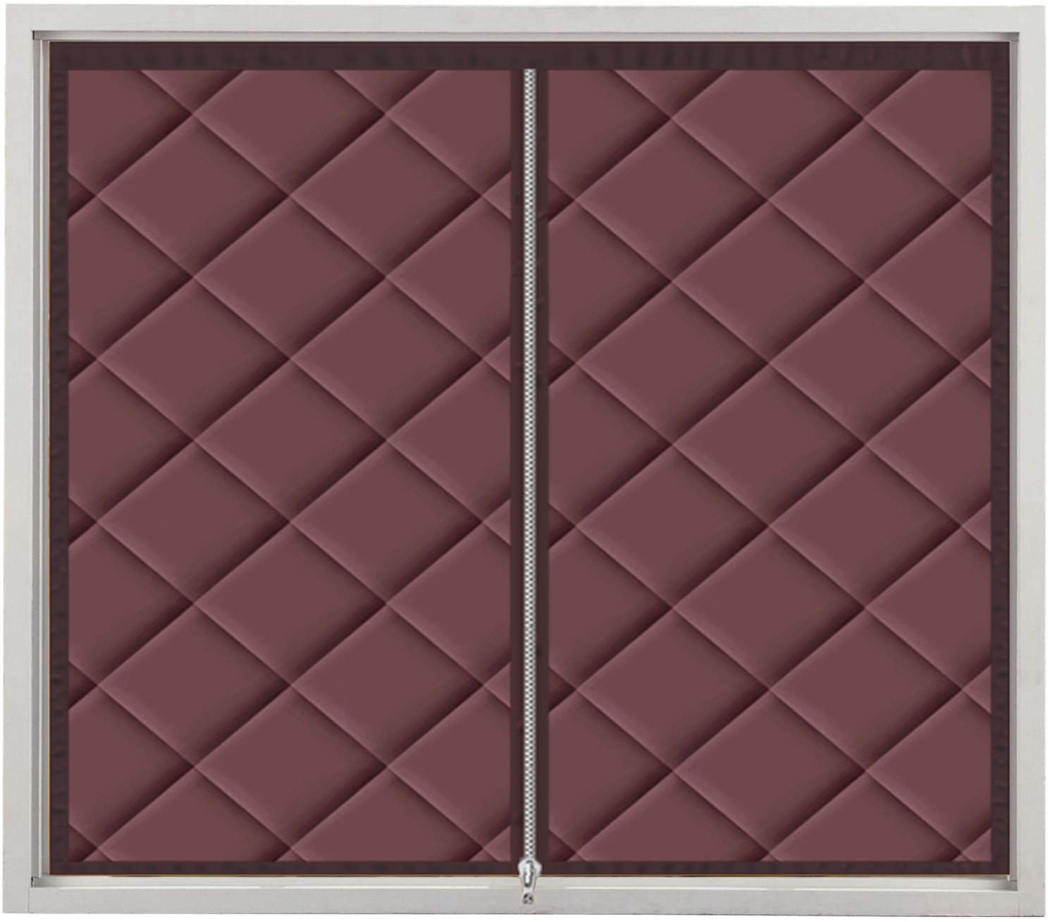 Tenda a isolamento termico con cerniera, zanzariera, impermeabile, antivento, in cotone, marrone, 180 x 200 cm, risparmio energetico e protezione della privacy