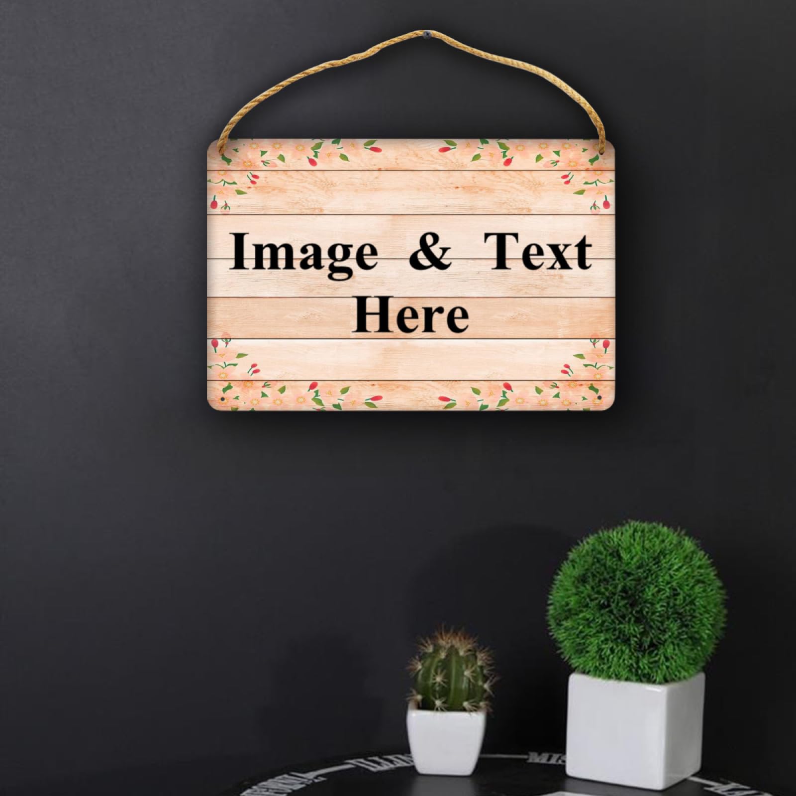 NLWQEKV Letrero de Madera Personalizado para Puerta, Placa Colgante para el Hogar, Jardín y Exterior de la Granja