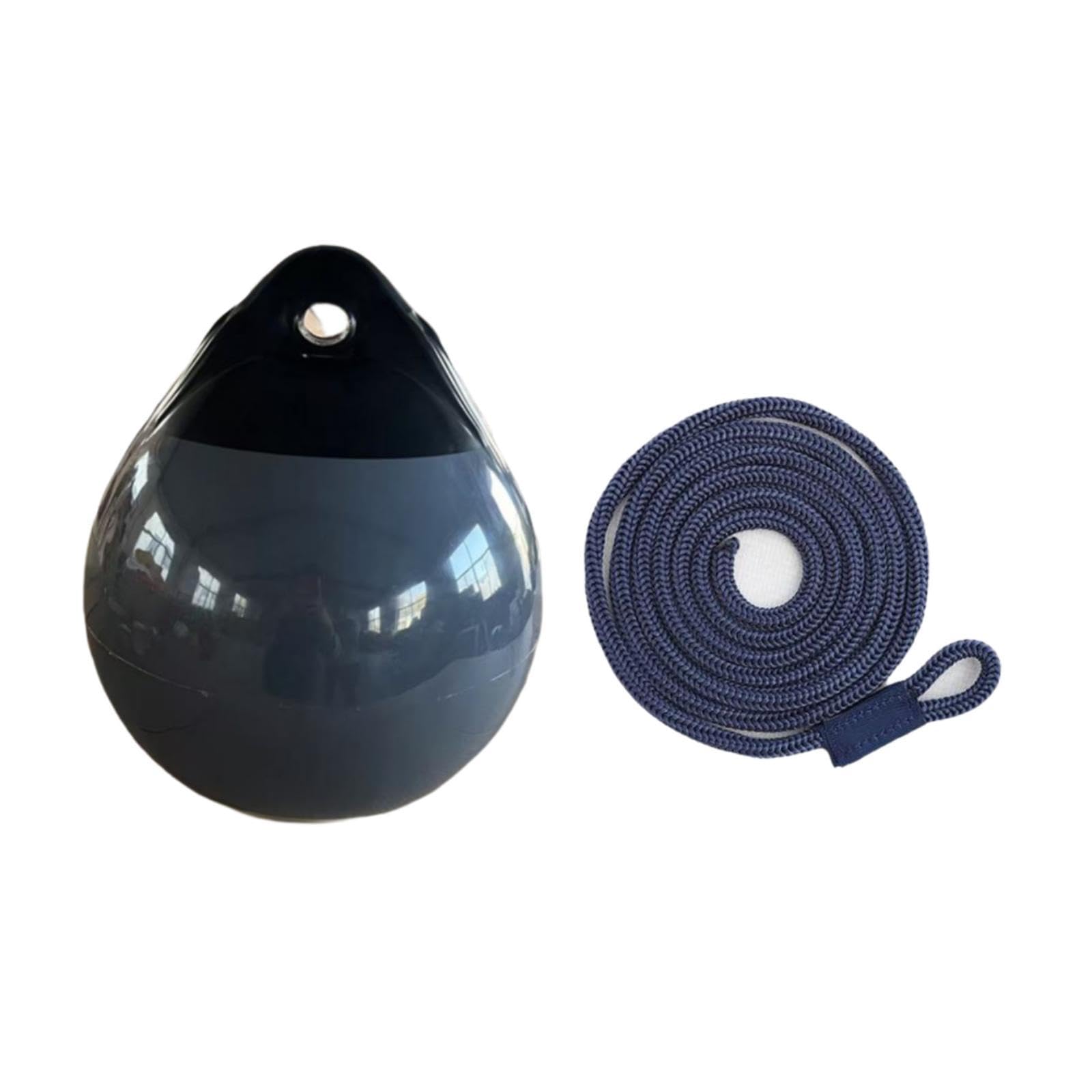 F Fityle Bouée d'Amarrage PVC Gonflable pour Bateau, Marqueur Lacustre avec Trou pour Œil, Anti-Rayures, Bouée Flottante avec Corde de 1,5 M, Marqueur Rond pour Amarrage au Lac