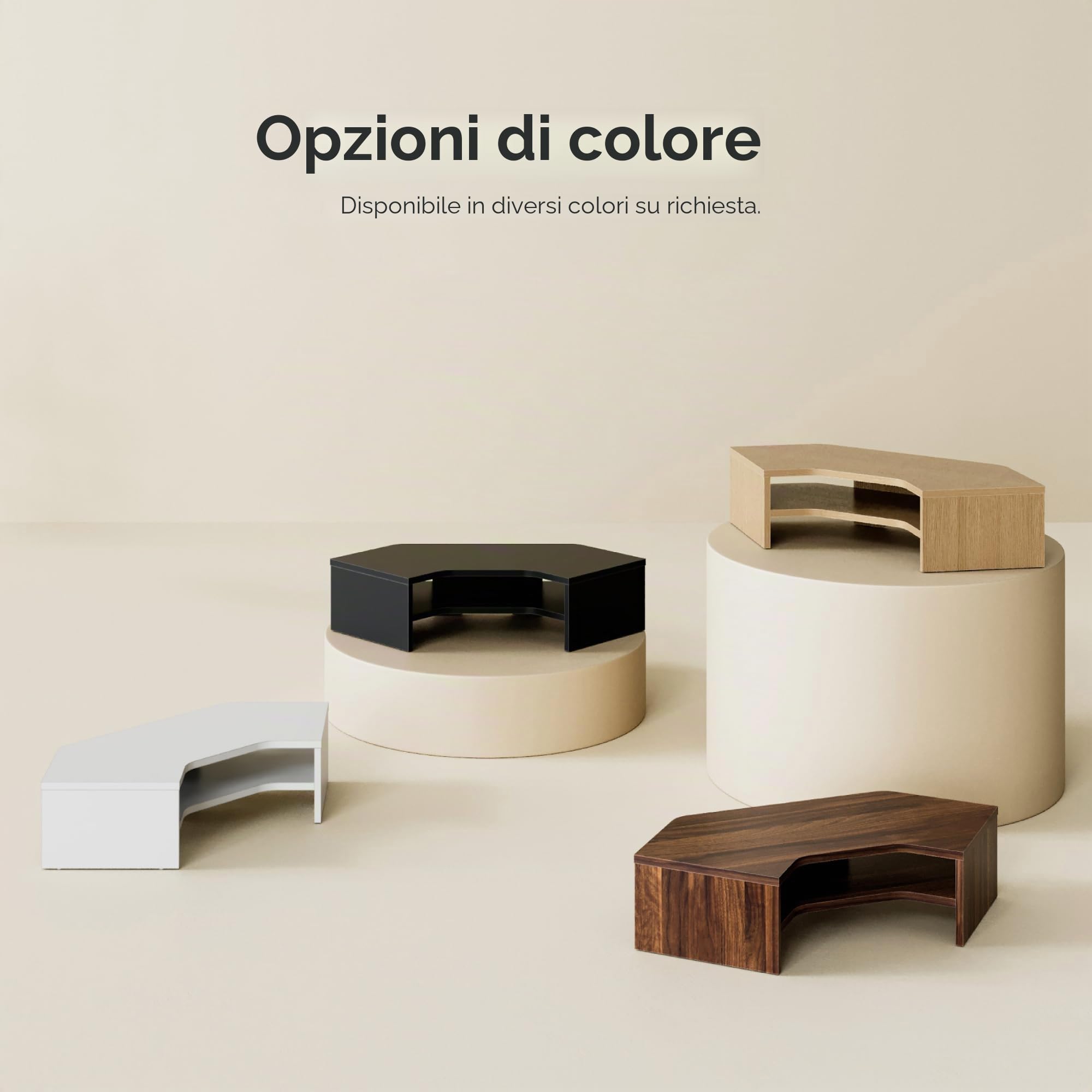 Fenge Supporto per Monitor, Scrivania Rialzo Monitor Angolare in Legno a 2 Livelli, Robusto Supporto per Computer, Supporto per Desktop Multiuso per Laptop, PC, Stampante, Computer (Bianco)