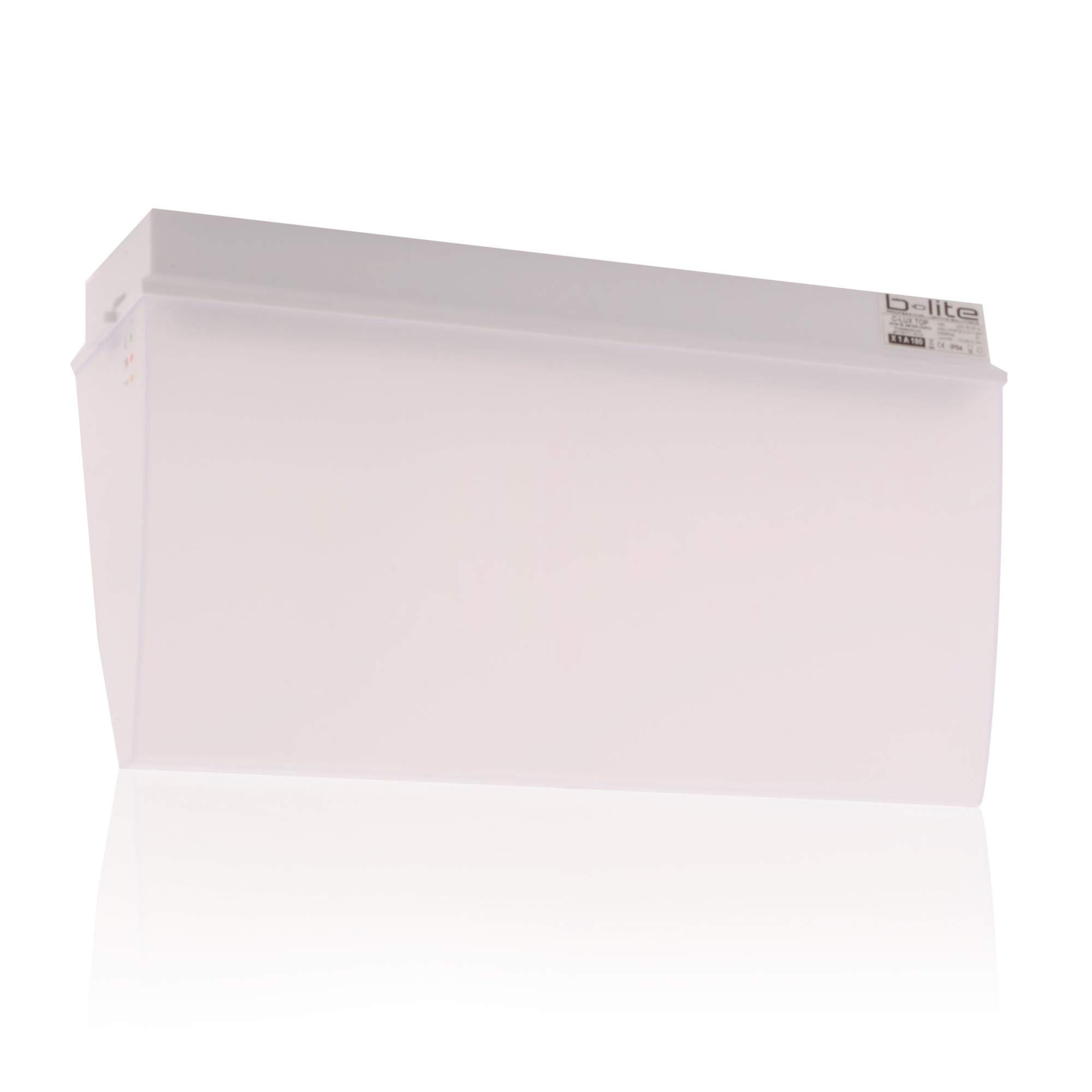 intratec 100% Shopping Apparecchio d'illuminazione d'emergenza uscita di sicurezza LED IP 54 con batteria ricaricabile, adatto al montaggio a parete e a soffitto, 3h/8h, incl. set di pittogrammi