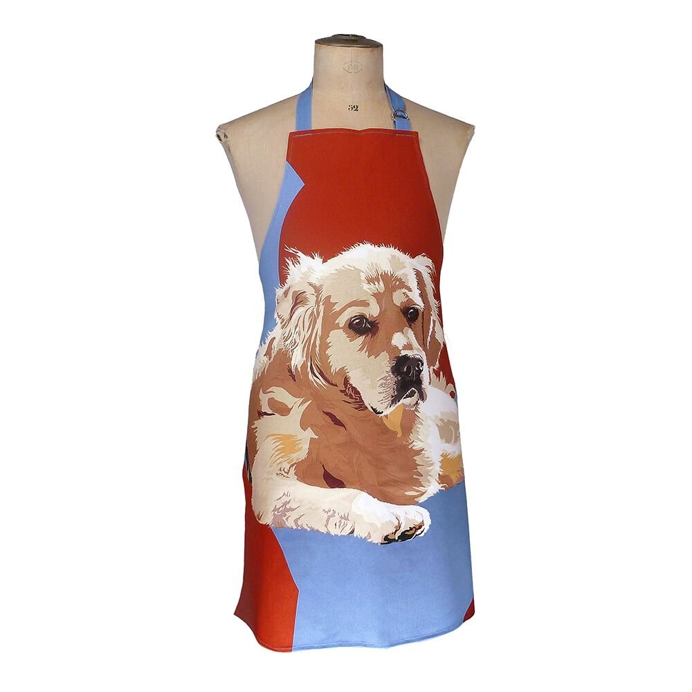 Leslie Gerry Red Retriever Dog Apron