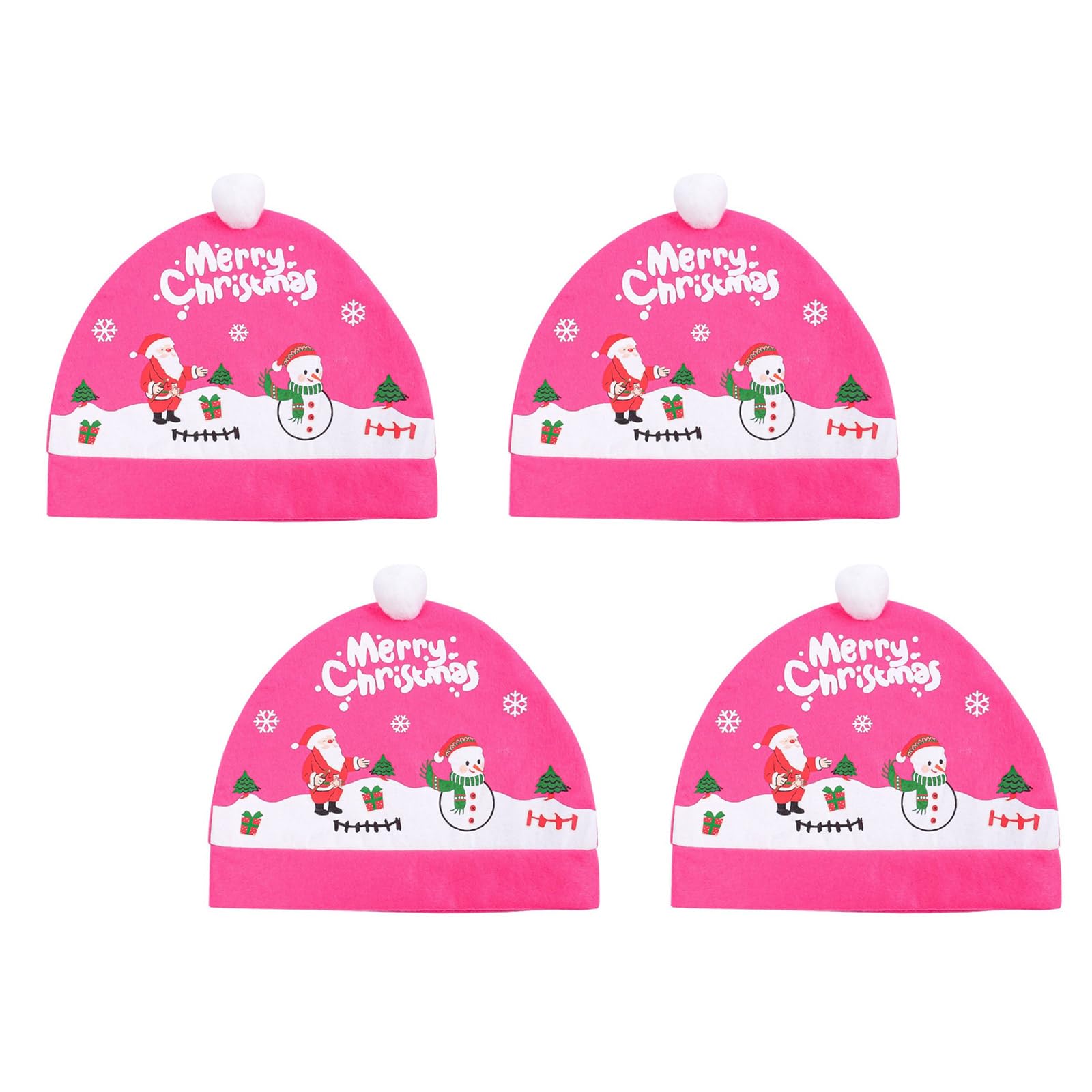 Carotoe D Of 4 Christmas Chair Slipcovers Christmas Ining Chair Santa Hat Slipcovers Festival Home Adornment Home Festival Accessories