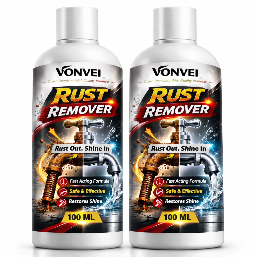 Rust Remover Spray 100 ml for Iron, Steel & Metal - Rust Stain Cleaner, Penetrant & Lubricant, Loosens Jammed Nut Bolts & Hinges | Corrosion Inhibitor for Car, Bike, Kitchen, Bathroom (Pack of 2)-image-6
