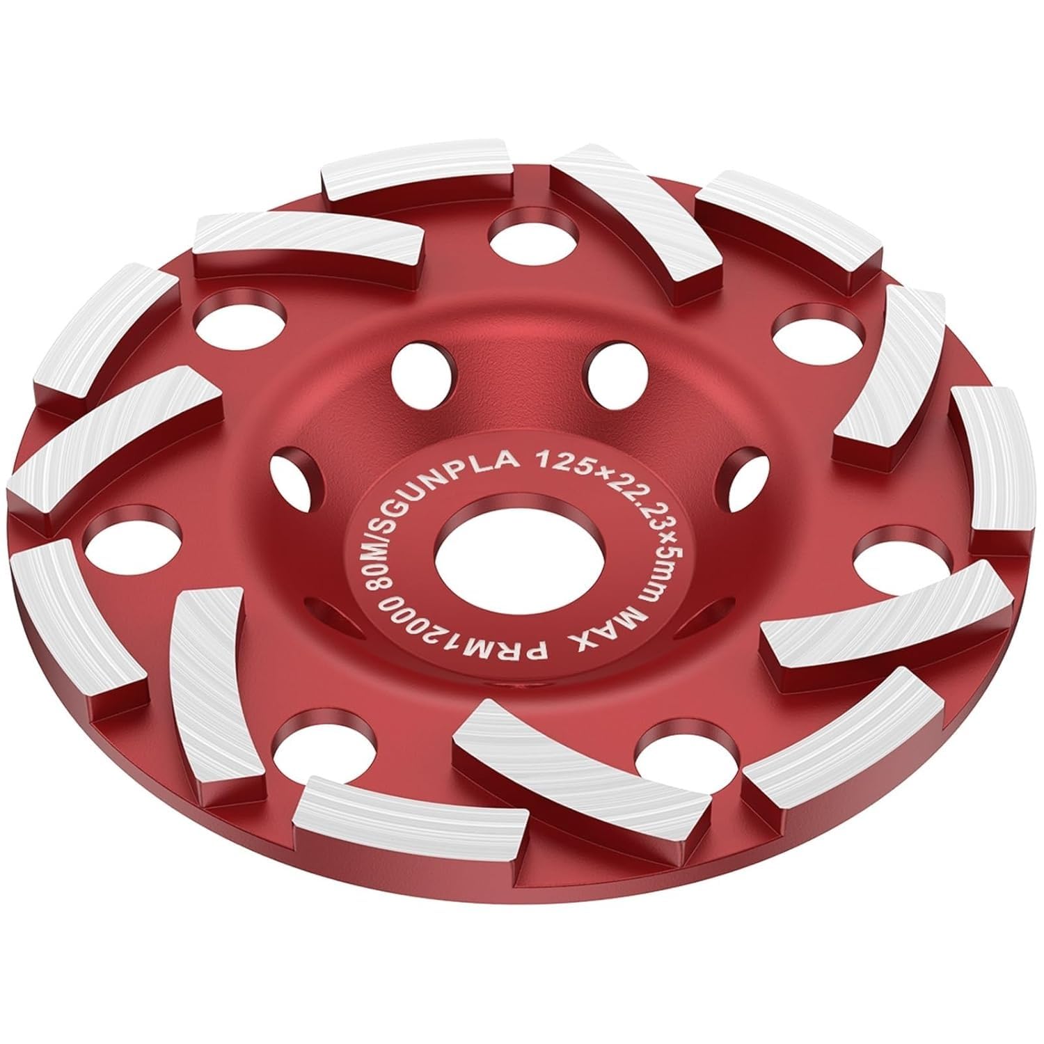 Diamentowa tarcza szlifierska, Diamentowa tarcza szlifierska do szlifierki kątowej Beton Stone Multicolor 125mm/100mm(Red)