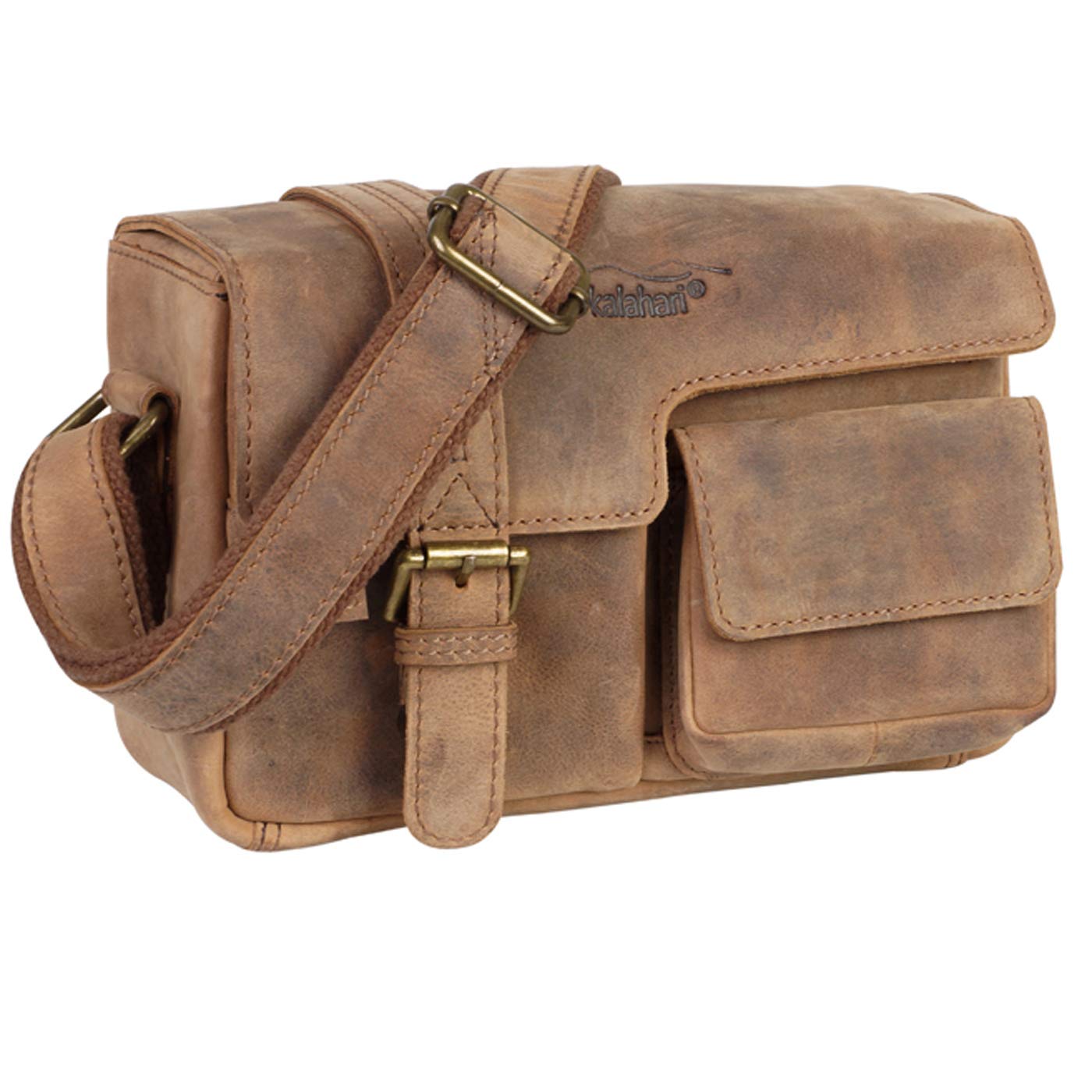 Kalahari, marrone, 21 x 13,5 x 9,5 cm, Kaama LS-30, borsa a tracolla