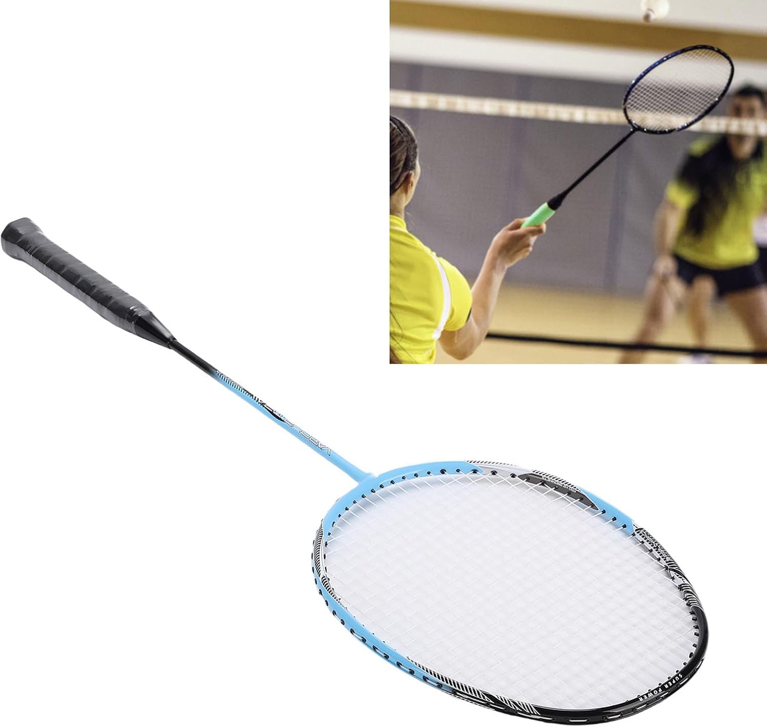 Badminton Racket, 2pcs Full Carbon Fibers Badminton Rackets with Shuttlecocks and Carrying Bag for Outdoor Sports