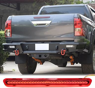 Dreamseek LED Center High Mount Tailgate Stop Lamp for Toyota Hilux Revo Rocco 2015-2022 Third Brake Reflector Tail Light w/Dynamic Sequential Turn Signal