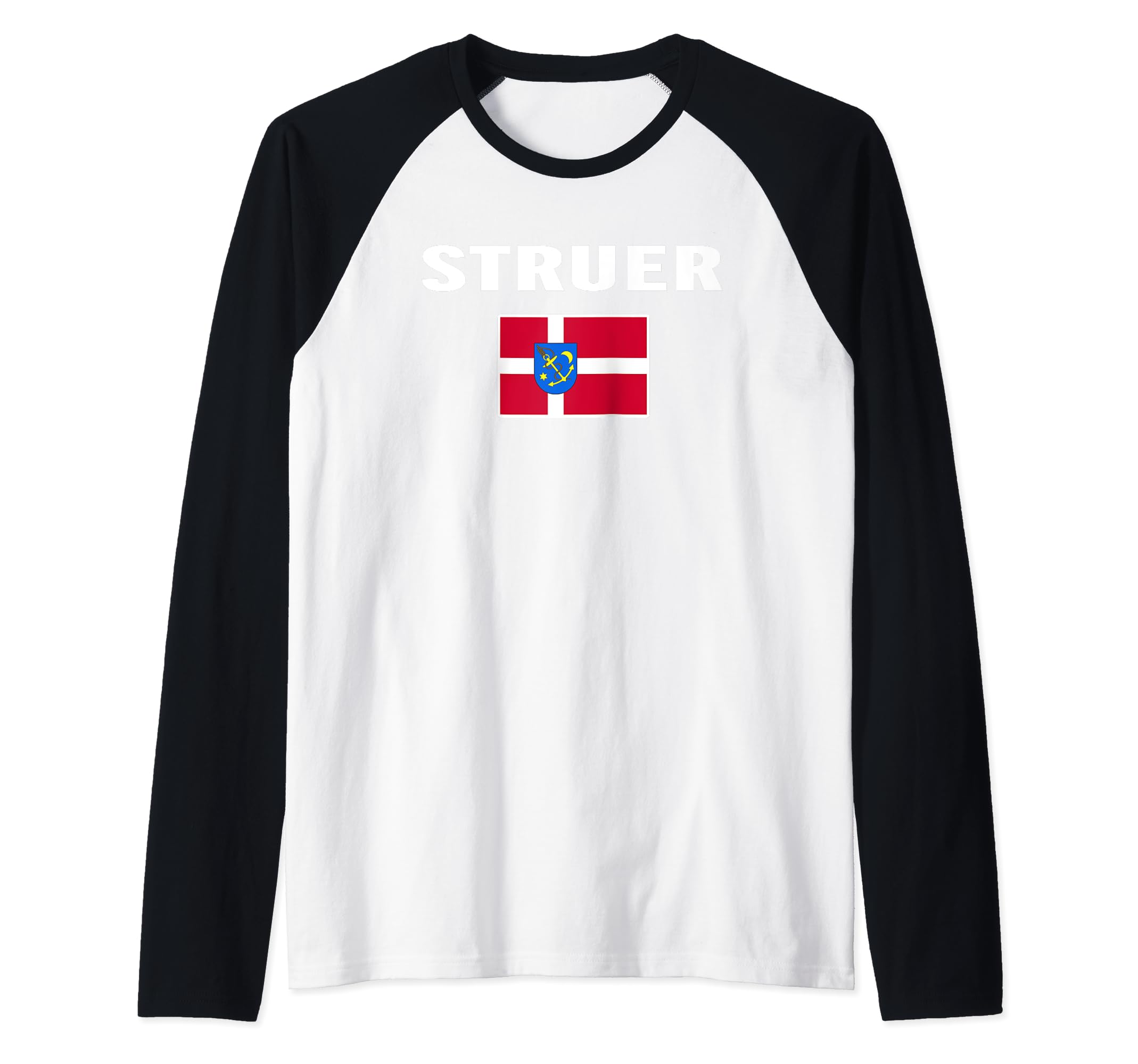 Struer Flag Apparel National pride Souvenir Gift Raglan Baseball Tee