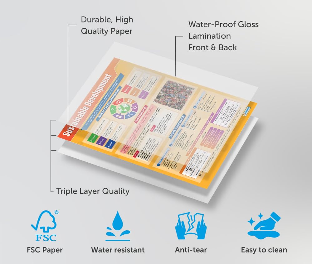 The Water Cycle | Science Posters | Gloss Paper Measuring 850mm X 594mm (A1) | Science Charts For The Classroom | Education Charts By Daydream Education