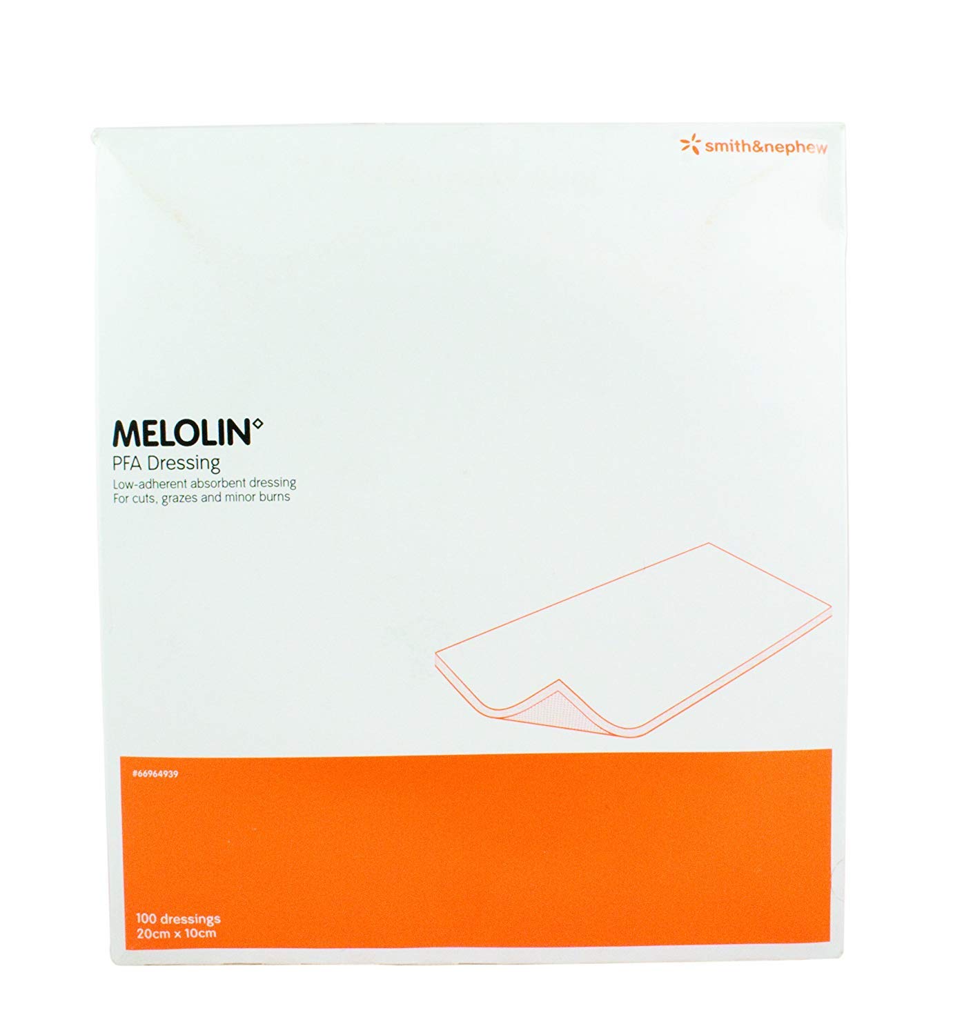 St John Ambulance Supplies Supplies Melolin Cushioned Dressing Pad 10 x 20cm Pack of 100