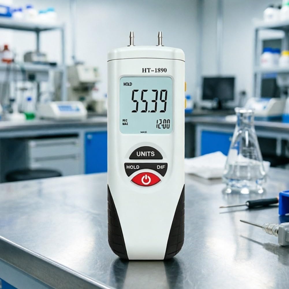 Medidor de presión digital ± 13,79 kPa 0,3% de precisión LCD dual