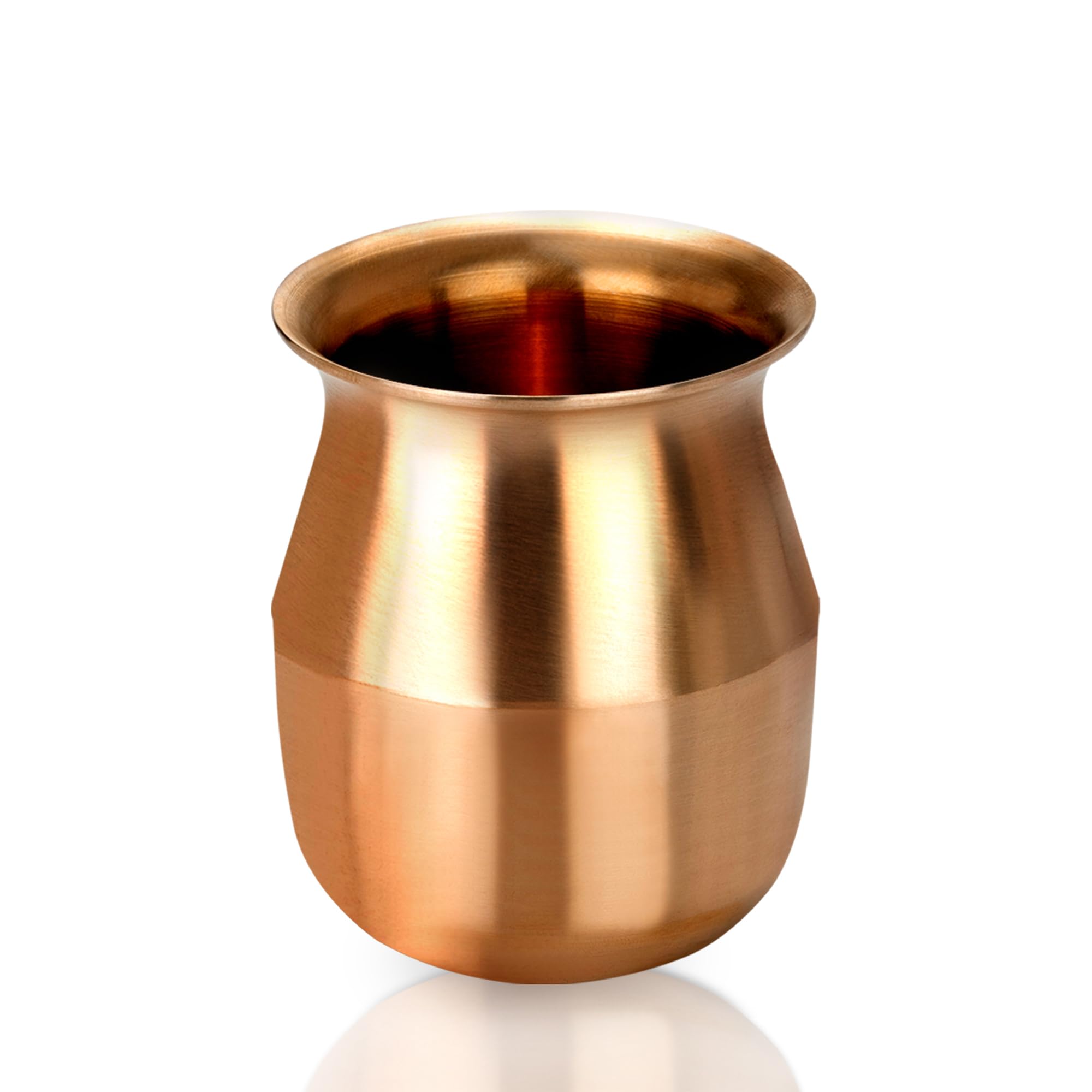 Kansya 78:22 Ratio Pure Bronze Lota - Traditional Pooja Kalash for Daily Worship, Rituals & Prayers - Ideal for Temples, Home Mandirs & Festivals - 400 ML Capacity, Authentic Design for Spiritual Use