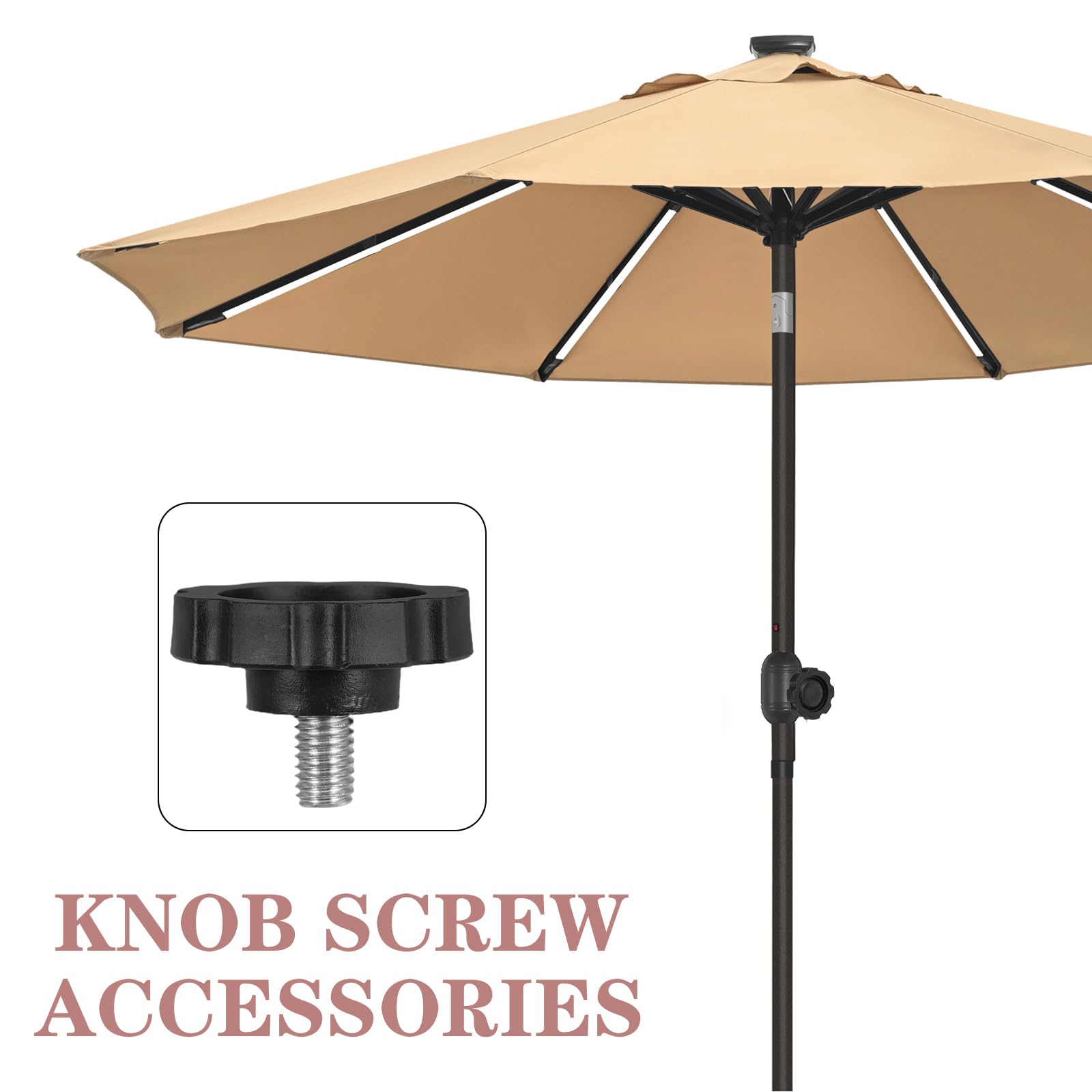 HOLIDYOYO Patio Umbrella Accessories Hand Knob Tightening Screw