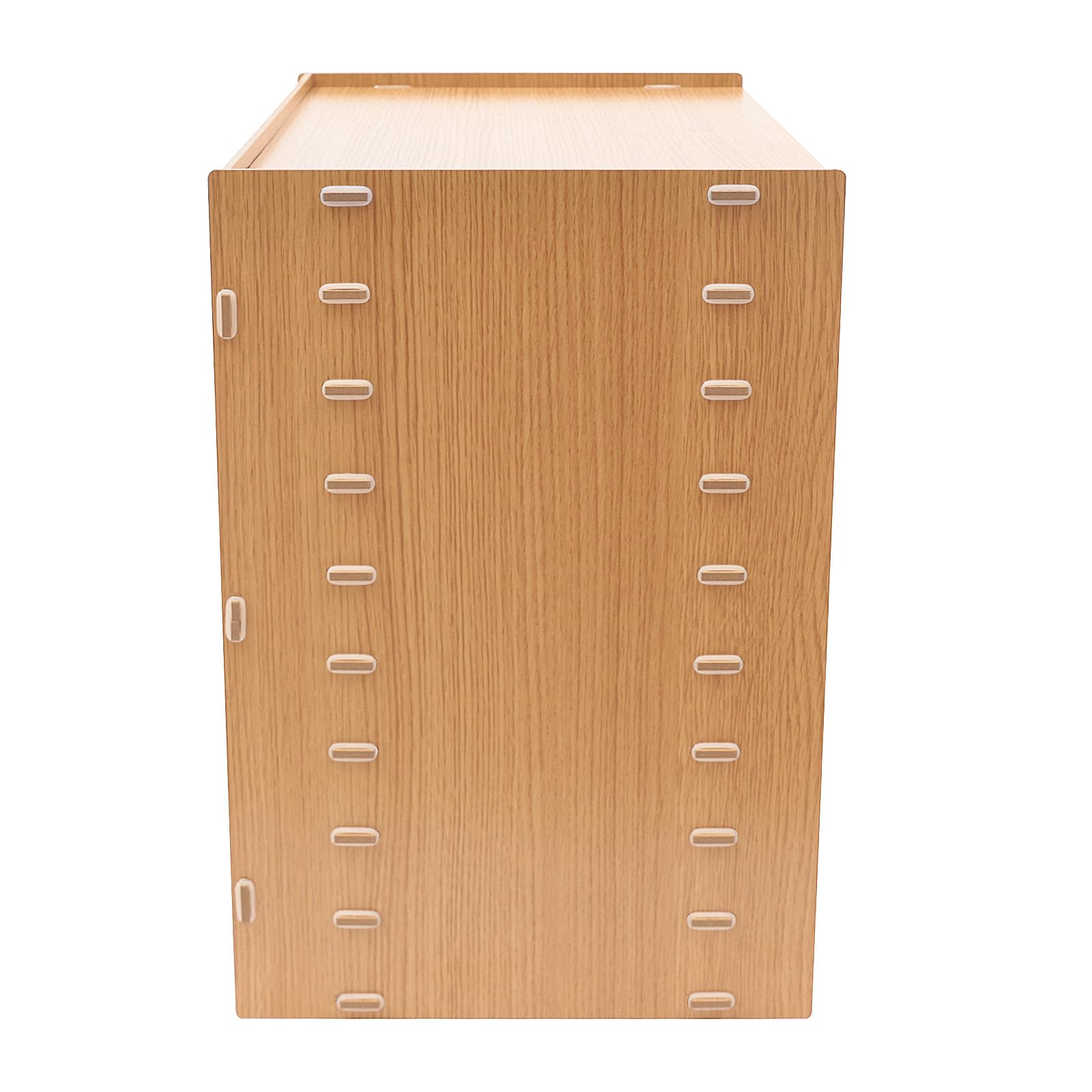 Organizer da scrivania a 18 scomparti, formato A4, 51,8 x 33 x 49 cm, in legno di quercia dorata