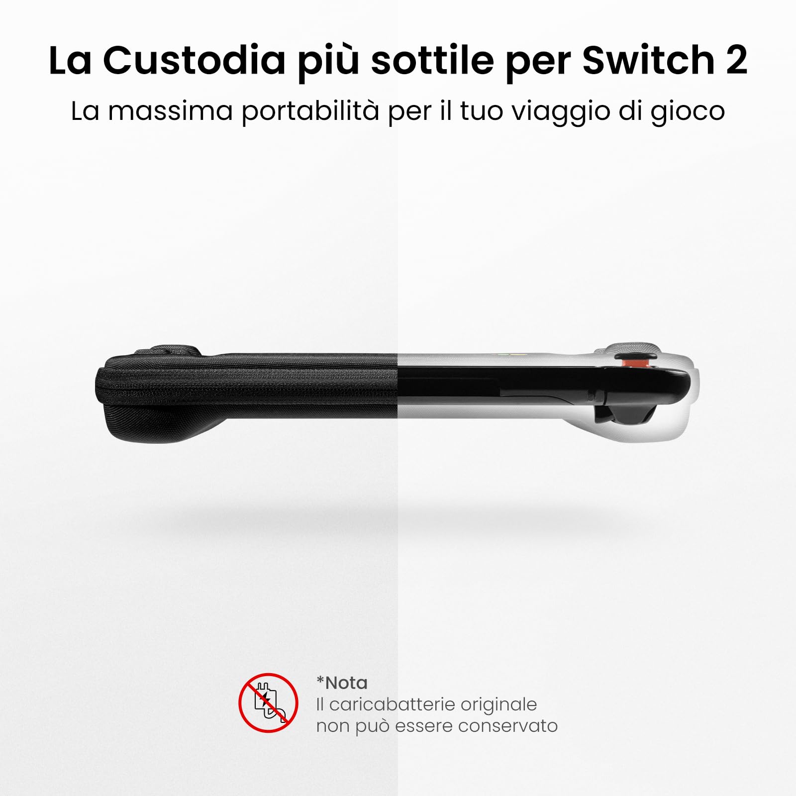 tomtoc Custodia per Nintendo Switch 2 (2025), Borsa da Trasporto per Console con 12 Cartucce di Gioco, Slim Carry Case Sottile da Viaggio con Brevetto Originale e Protezione di livello Militare