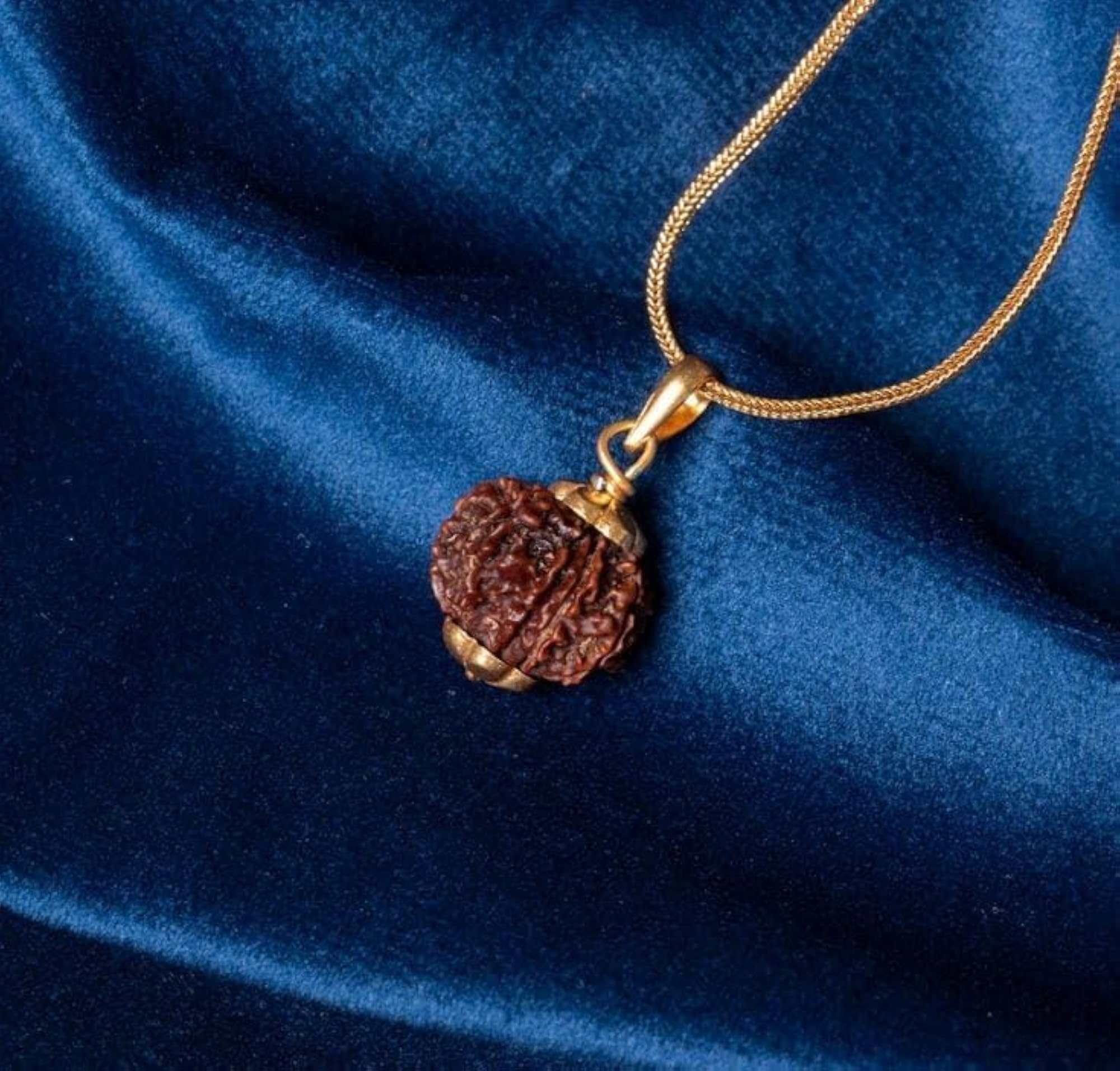 5 Mukhi Rudraksha Pendant with Silver Capping