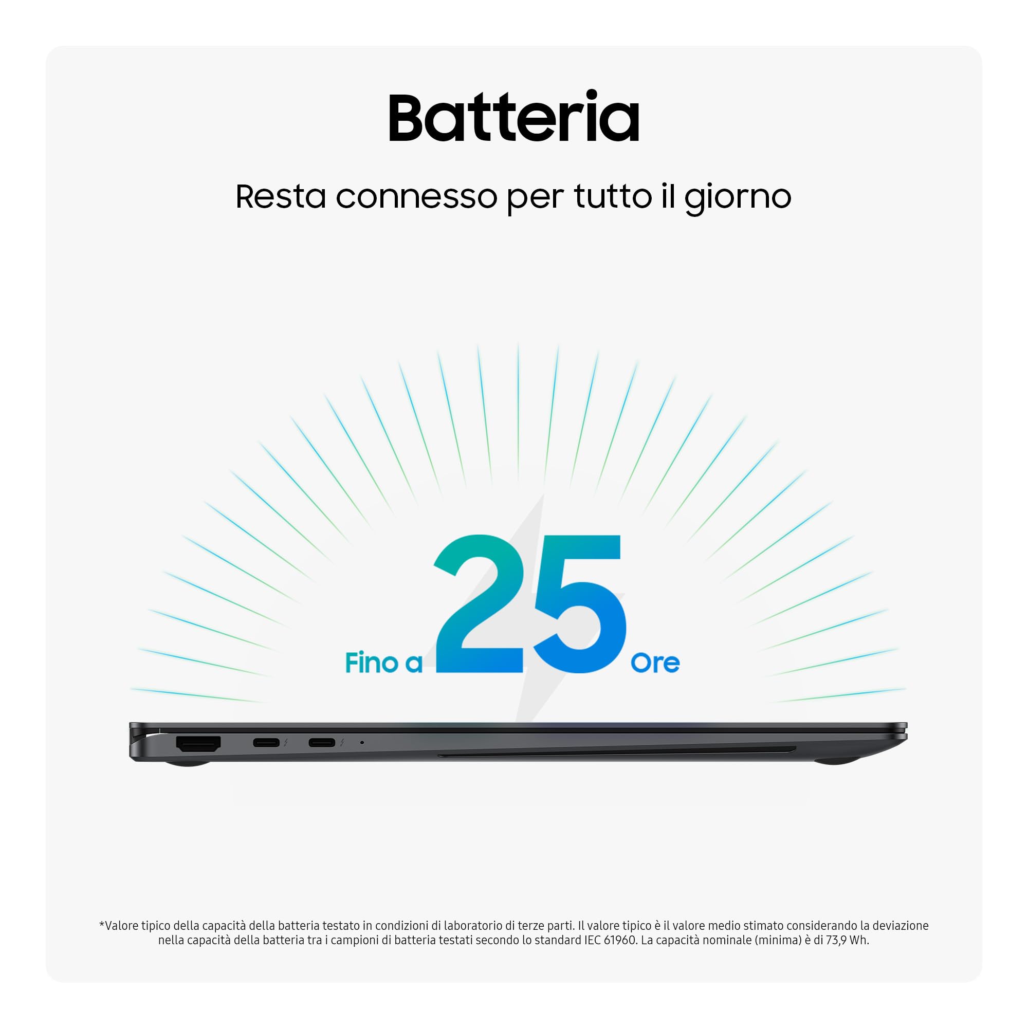 Samsung Galaxy Book5 Pro 16", Garanzia 3 anni, AI PC, Processore Intel Core Ultra 7 Serie 2, 16GB RAM, 1TB SSD, Display touch 3K Dynamic AMOLED 2X, Windows 11 Home, Copilot+ PC, Gray [ITA]