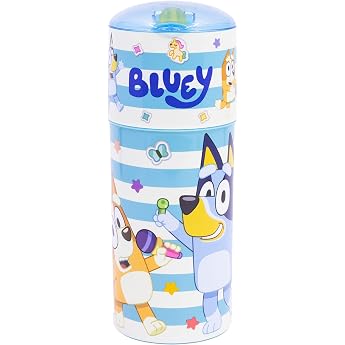 STOR Bluey Children's Drinking Bottle, 350 ml, Reusable Plastic Water Bottle with Leak-Proof Lid, BPA-Free, School Sports