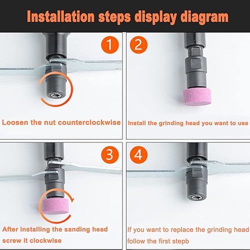 Miniatura 6 de Amoladora de troquel de aire recta de extensión extra larga de 14 pulgadas, grado profesional, resistente, variable de alta velocidad
