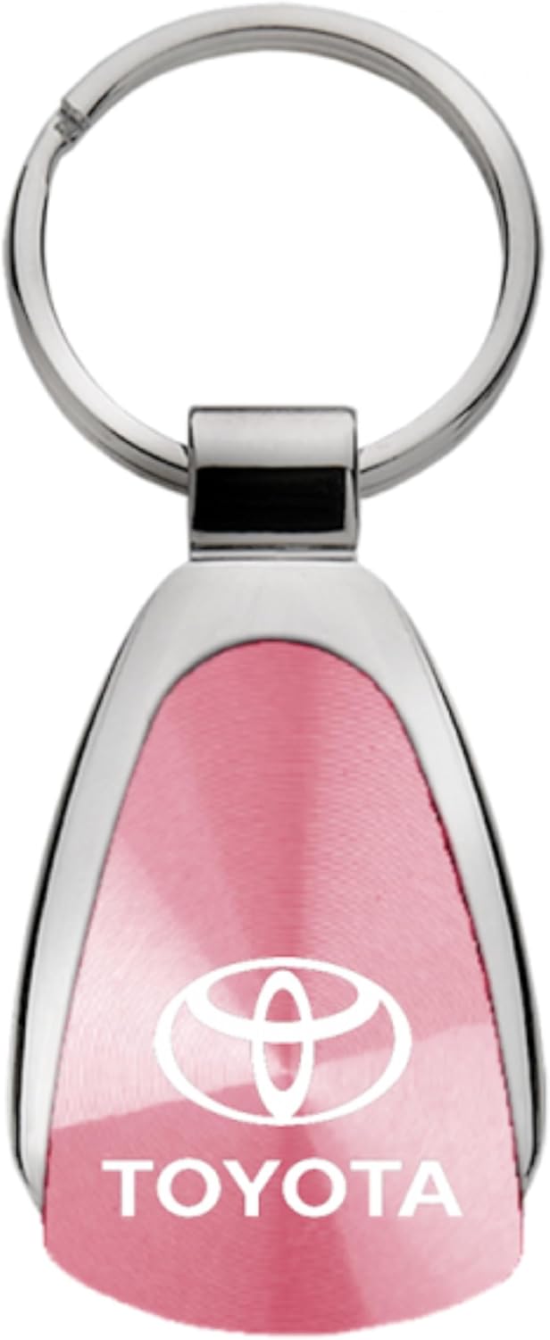 AU-TOMOTIVE GOLD INC. Officially Licensed Teardrop Keychain for Toyota (Pink)