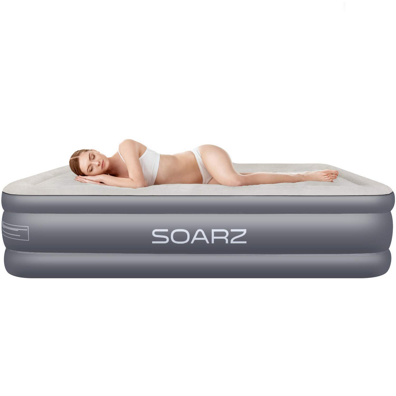 Twin Air Mattress With Built In Pump Xl Inflatable Mattress For Guests Camping Double High Blow Up Mattress Twin With Storage Bag 78 X 40 X 18 Inches 3 Year Warranty Buy Twin Double High Air Mattress With Built In Pump