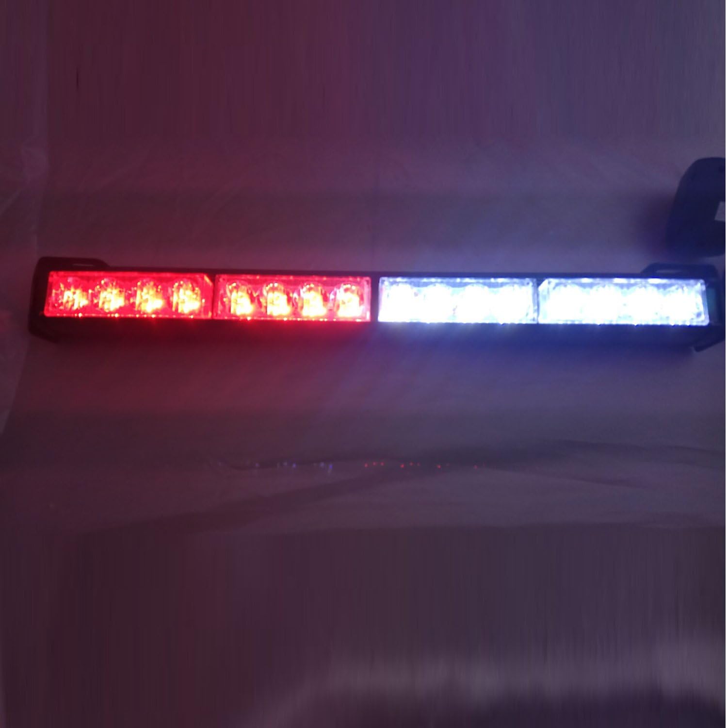 Wecade 18" 16 LED Emergency Warning Traffic Advisor Vehicle LED Strobe Light Bar Back Window (Red/White)