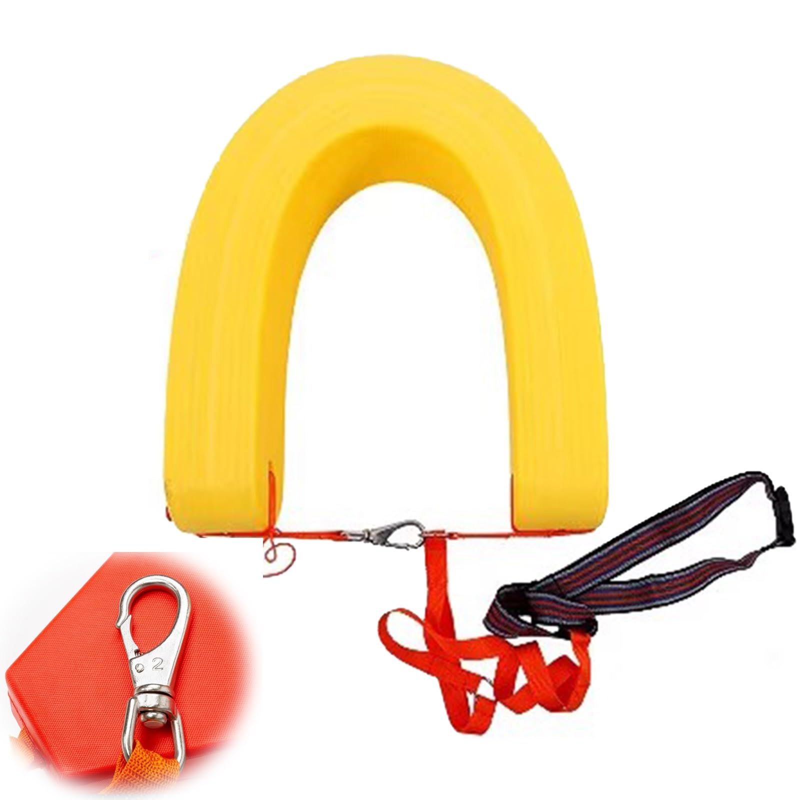 HAIXHX schwimmboje Rettungsschlauch 97 cm/38,5 Zoll biegsame Rettungsboje für Rettungsschwimmer, Notfallrettungsgeräte für Schwimmbäder für ertrinkende Schwimmer(Yellow)