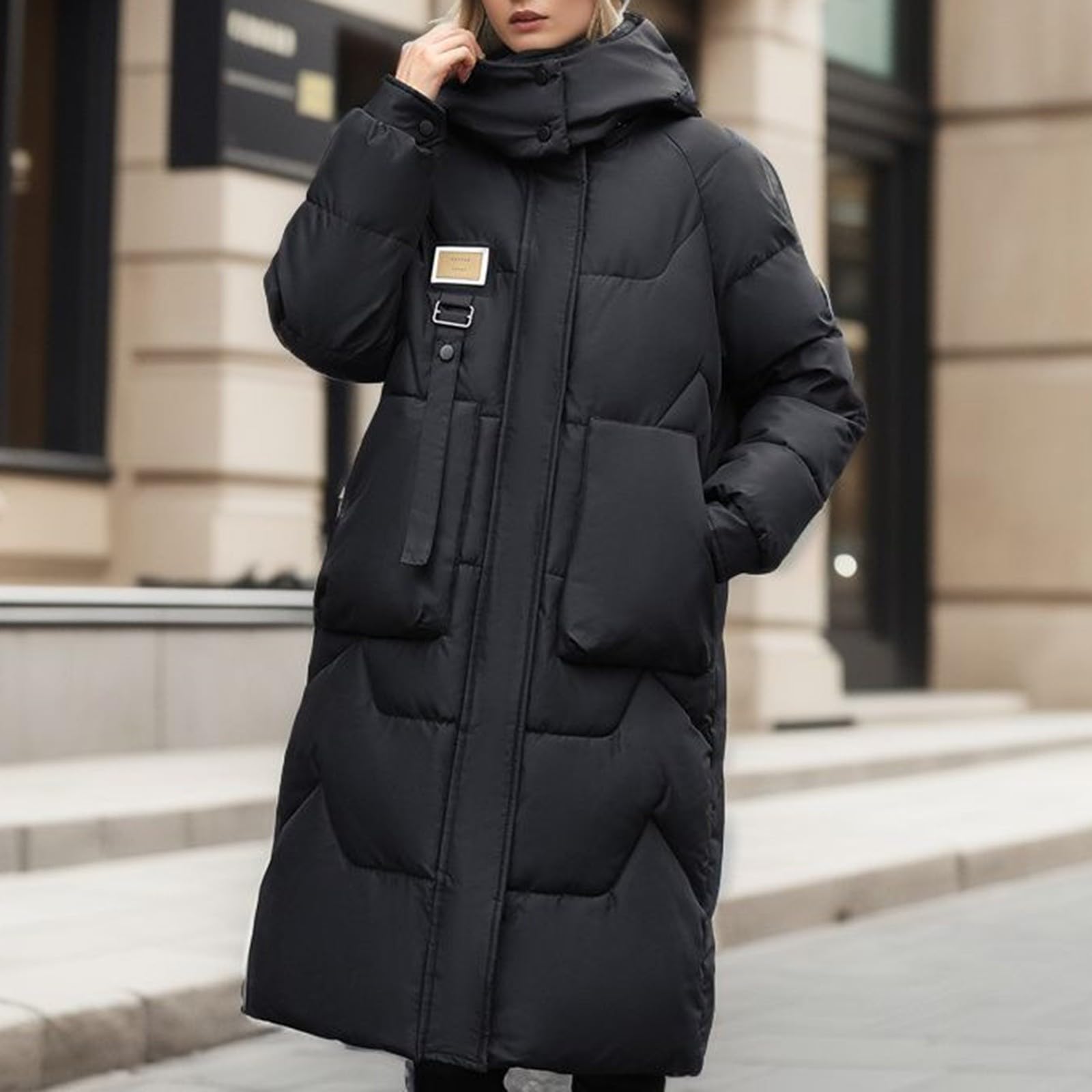 Giacca Trapuntata Da Donna Con Cappuccio Calda Trapuntata Giacca Mezza Stagione E Cappotto Invernale Piumino a Maniche Lunghe Trapuntata Imbottito Cappotto Cappotti Donna Invernali
