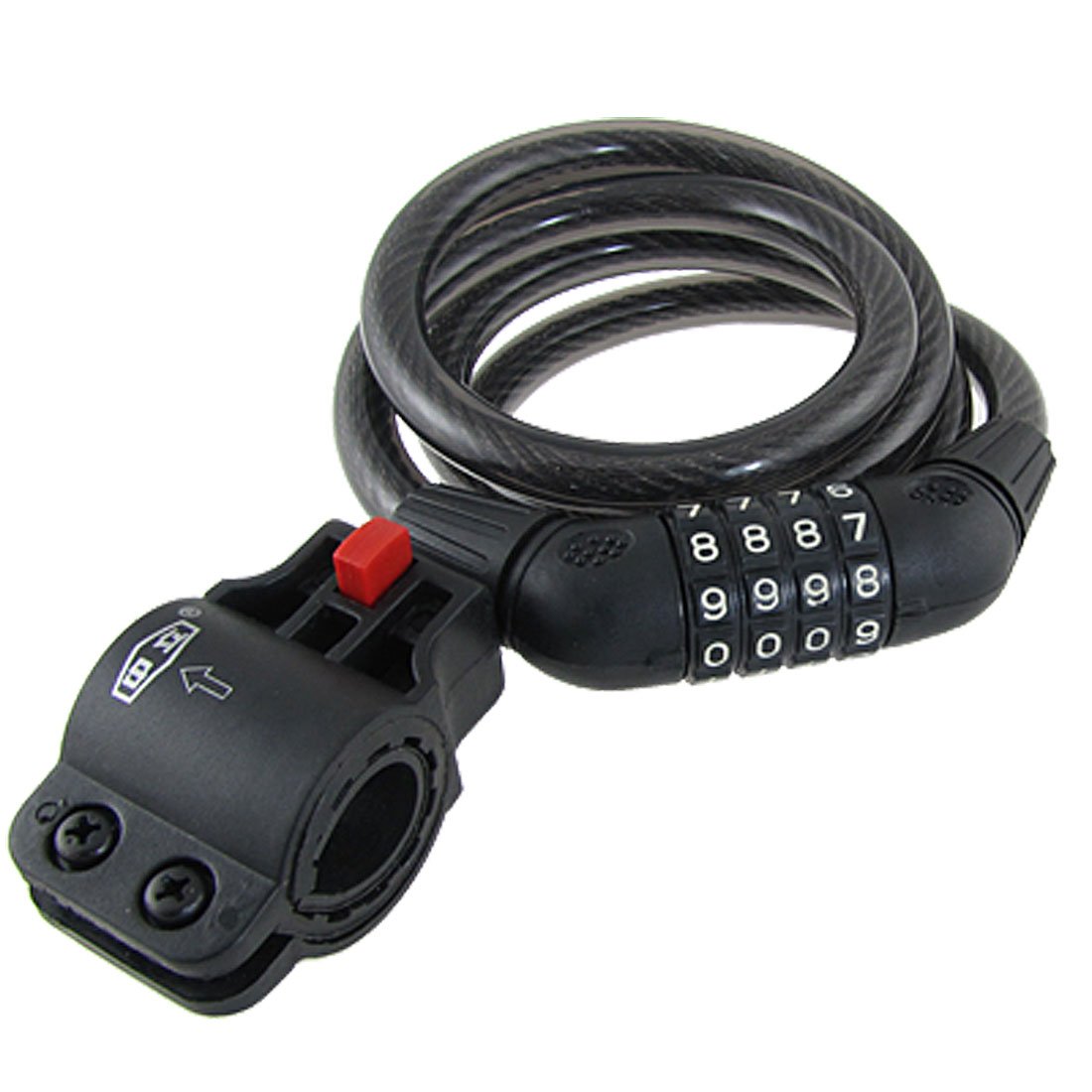 Aexit Motorcycle Bicycle Bike Locks Bike Spiral Cable Combination Lock w U-Locks 2 Keys
