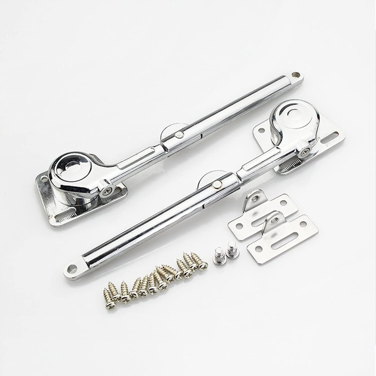 2PCS Kitchen Cupboards Hide Door with Upturned and Downturned Hinges, Door Support Bar for Lift Hydraulic Rod Furniture Hardware