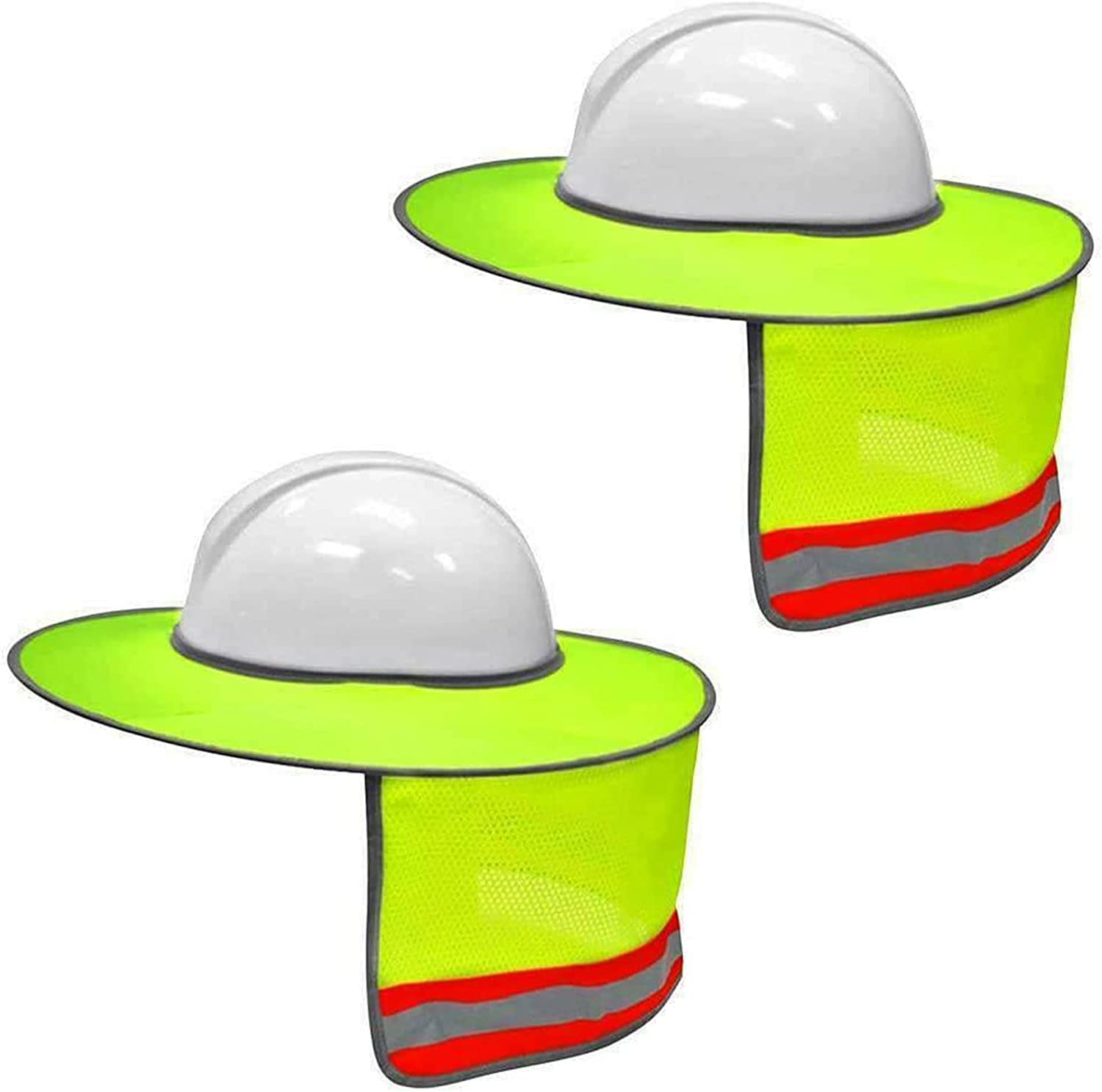 IYWISH Industrial Hard Hat Sunshield Sun Shield Full Brim Neck Sunshade Cover for Hardhats, Hard Hat Visor, 2PCS
