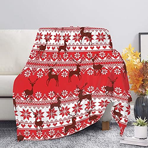 COEQINE Turquoise Blankets for Couch Tribal Horse Pattern Throw Blankets for Bedroom Soft Cozy Warm Blanket and Throws for Women Men Boys Girls