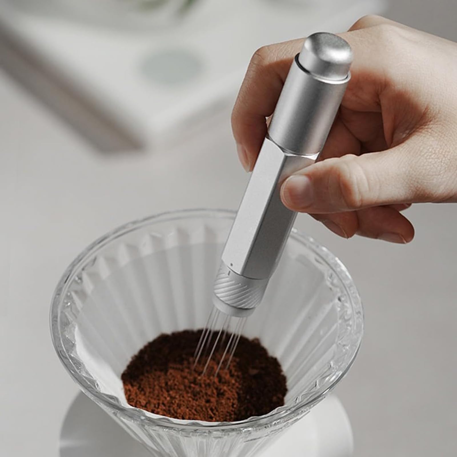 Narzędzie do mieszania kawy espresso, igły, narzędzia do dystrybucji espresso, równomierna dystrybucja, elastyczna regulowana konstrukcja, łatwo rozkłada grudki, do robienia kawy, baristy