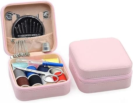 Sewing Set, Sewing Set, 11 Colors, Sewing Thread Included, Portable, Sewing Tool Set, For Embroidery/Crafts/Sewing, Home Use, Elementary School Students, Adults, Storage Bag Included Pink