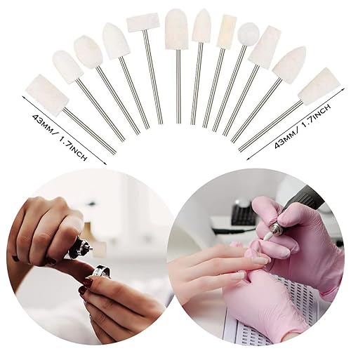 Vista 11 de Woohome Piedra de molienda, ruedas pulidoras - Rueda de piedra pulidora de 12 tamaños, accesorios de punto de pulido para herramienta rotativa