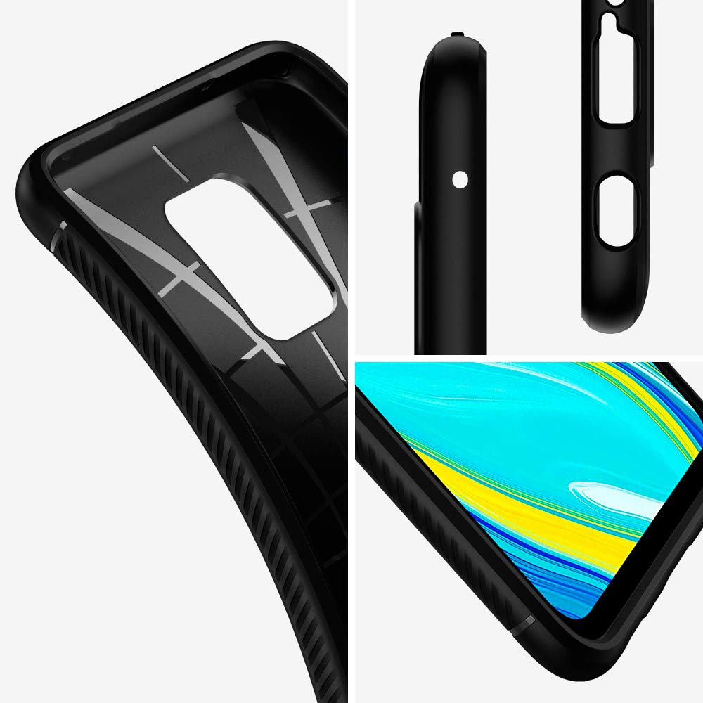 Spigen Rugged Armor Designed for Xiaomi Redmi Note 10 Lite/Redmi Note Pro  Max/Note 9S Note Pro/Poco M2 Pro Case (2020) Matte Black