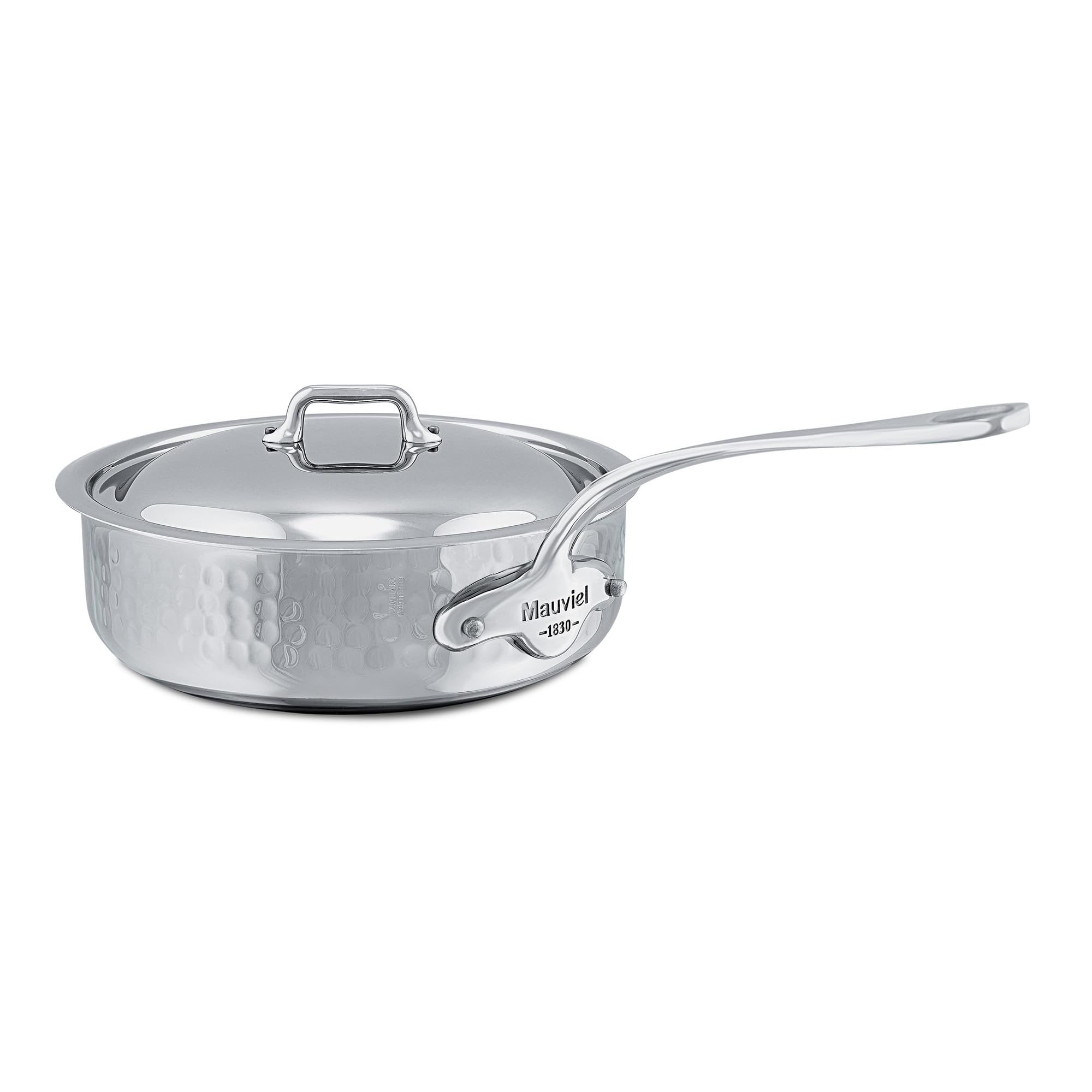 Mauviel M'ELITE Sauteuse martelée 5 plis, acier inoxydable, 0,9 l, France