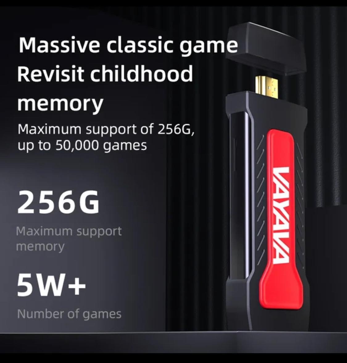 Play with Us Gamestick GD30 Video Game Console - 35,000+ Classic 2D/3D Games, Wireless Controllers, HDMI Output 1