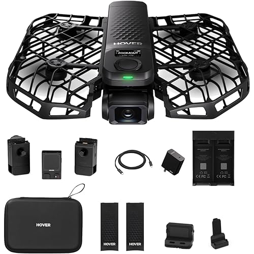 HOVERAir X1 PRO 4K Drone with Camera, Foldable Action Flying Camera with 42 KM/H Follow Speed, 15+ Fully Automatic Flight Modes, Fly Anywhere with OmniTerrain, SmoothCapture 2.0(Fly Joy Combo)