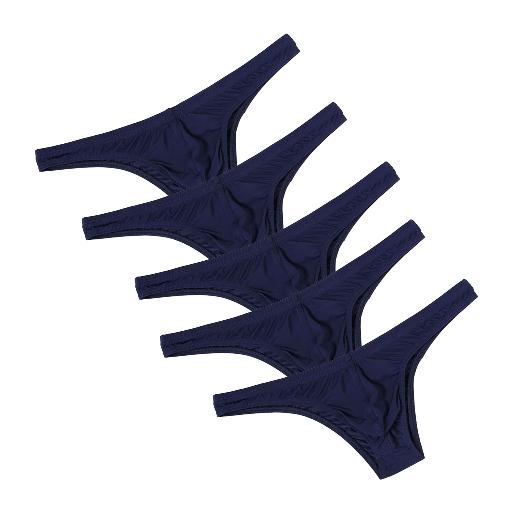 JEShifangjiusu Pack de 3 calzoncillos elásticos clásicos para hombre, tanga sexy de seda de hielo, ropa interior cómoda y transparente