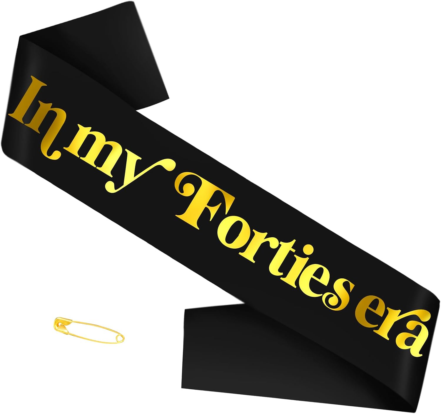 Amazon.com: In My Forties Era Sash with Gold Foil - 40th Birthday Sash ...