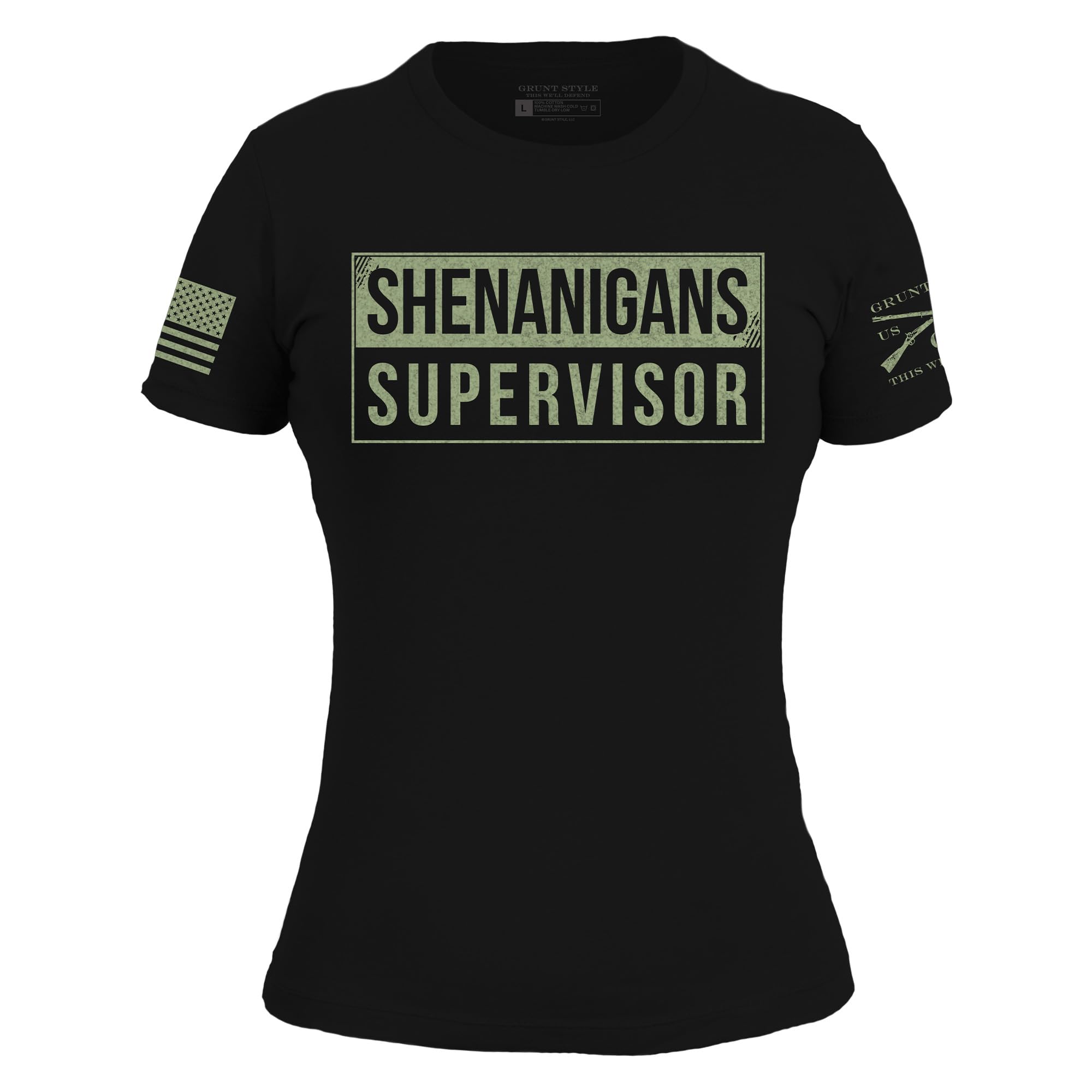 Grunt Style Shenanigans Supervisor Slim Fit Women's T-Shirt