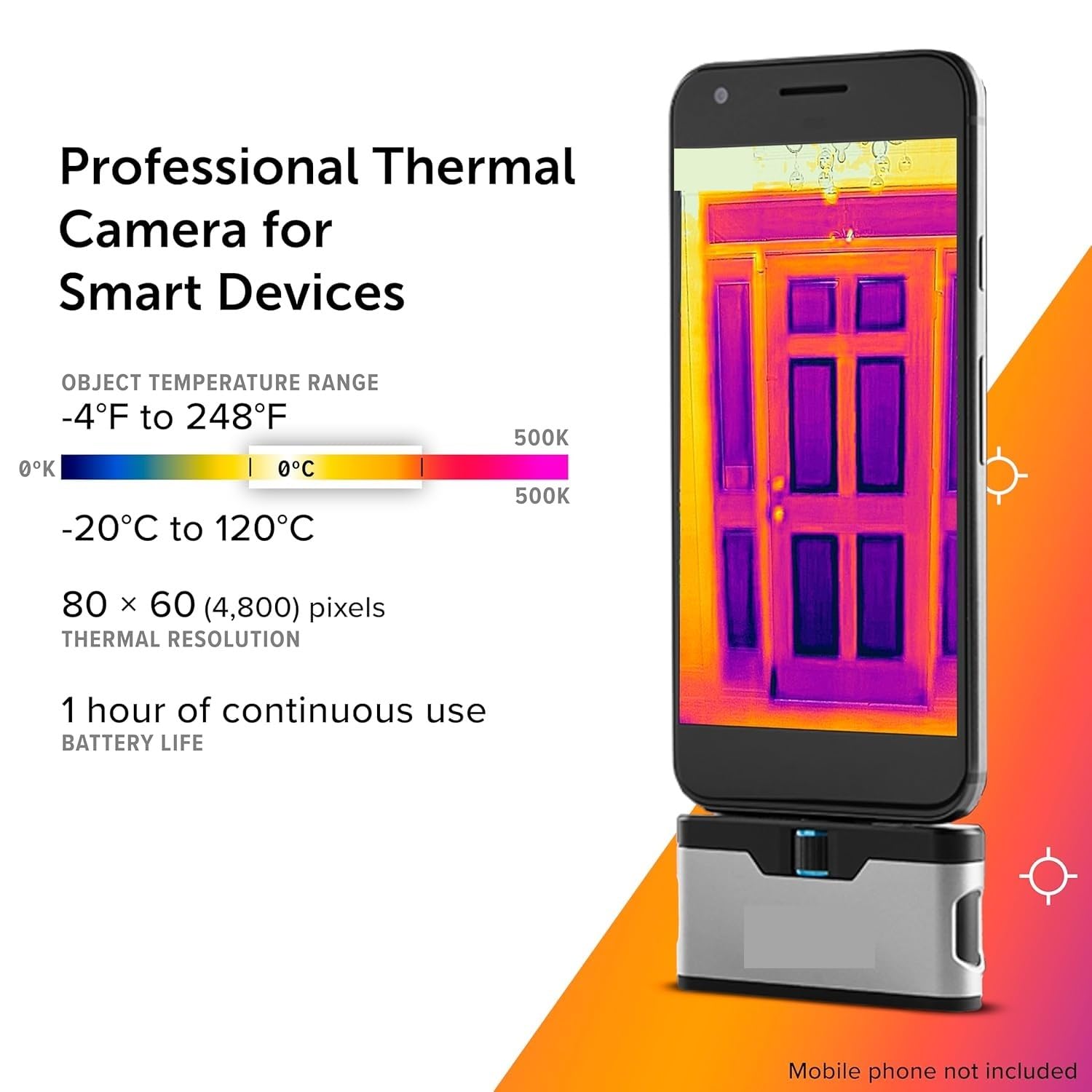 Kamera termowizyjna, Kamera termowizyjna na podczerwień do smartfonów. Rozdzielczość termiczna 80x60