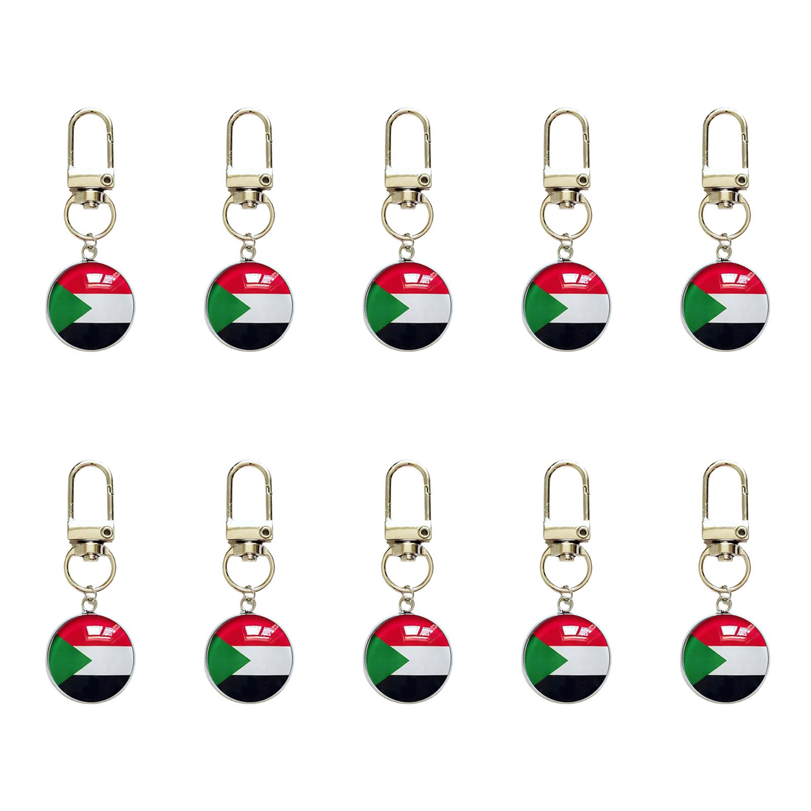 ZEPFJHE Bulk Pack of 10pcs International Flag Keychains Perfect for Party Giveaways Fan Collection and Everyday Carry Item Stainless Steel Gift Decoration