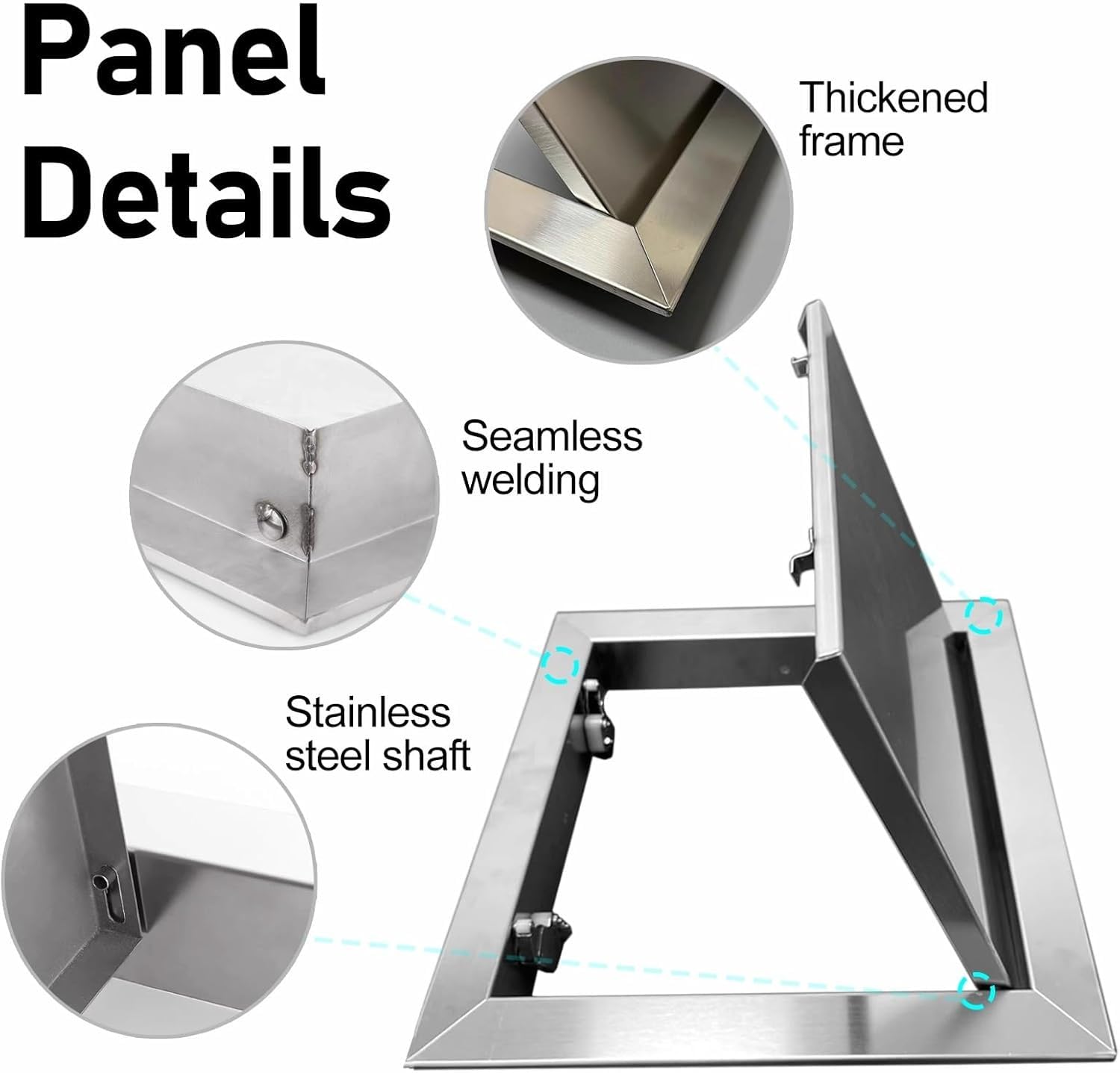 Escotilla de inspección de Acceso empotrada, diseño Cuadrado/Rectangular Personalizable para Pared/Techo, se Ajusta a RAS de la Superficie, Duradera y fácil de Instalar.