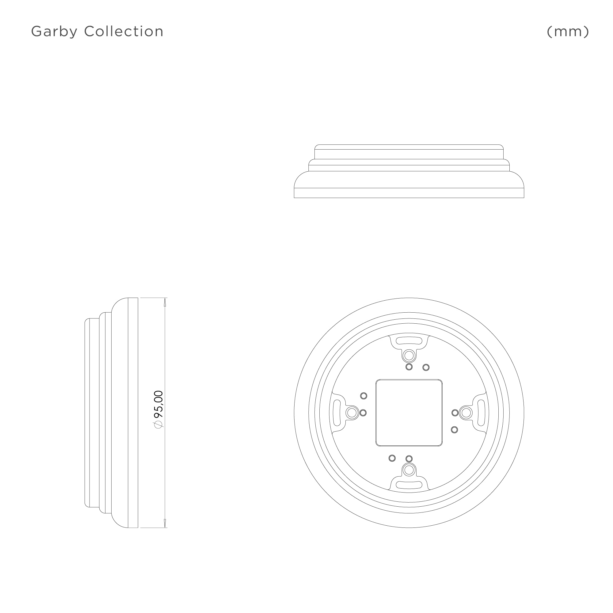 FONTINI - Garby Socle Décoratif Bois Hêtre Vieilli 1 Poste Saillie