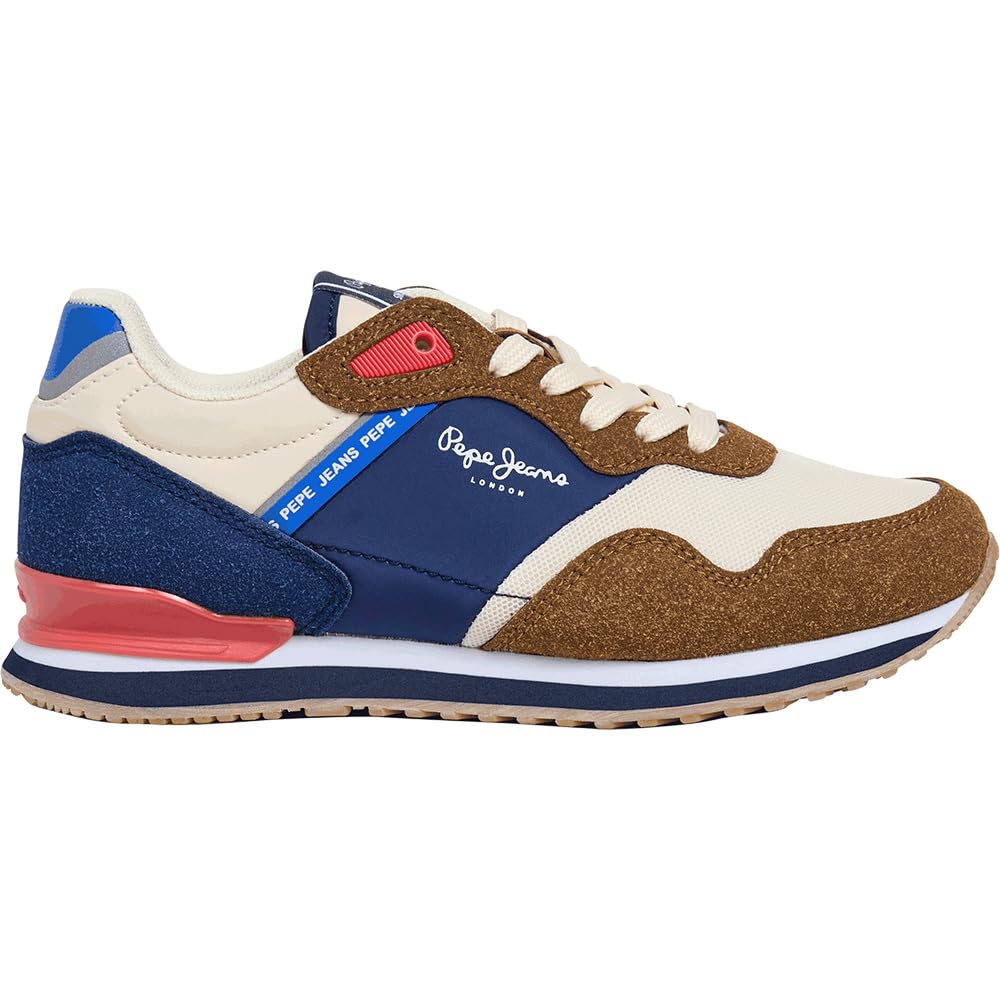 Pepe Jeans London Sight B Sneak, Brown (Biscuit Beige), 4 UK