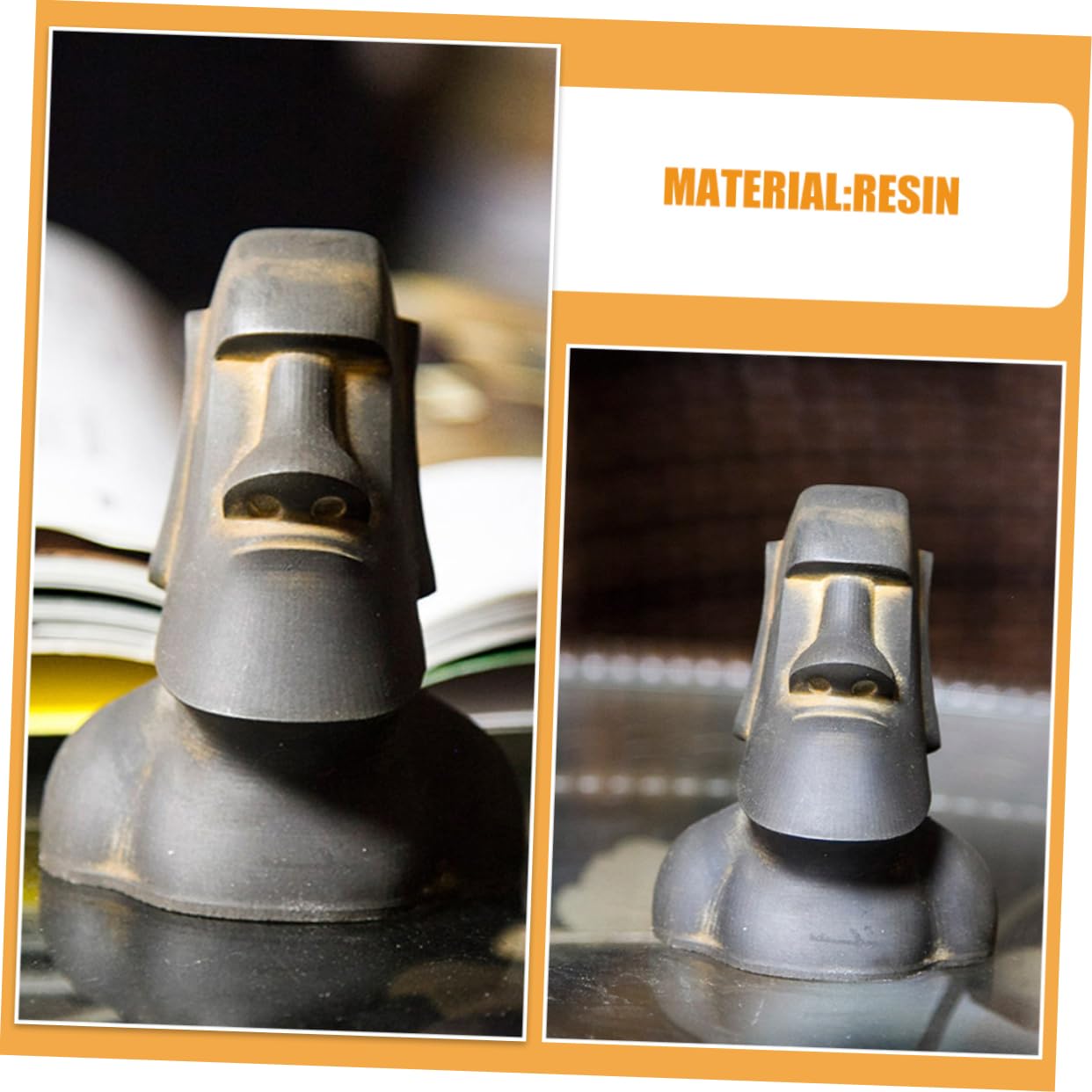 Statua Moai Isola Pasqua in Miniatura Scultura in Pietra Resina Per e Interni Da o Decorazione Per Esterni
