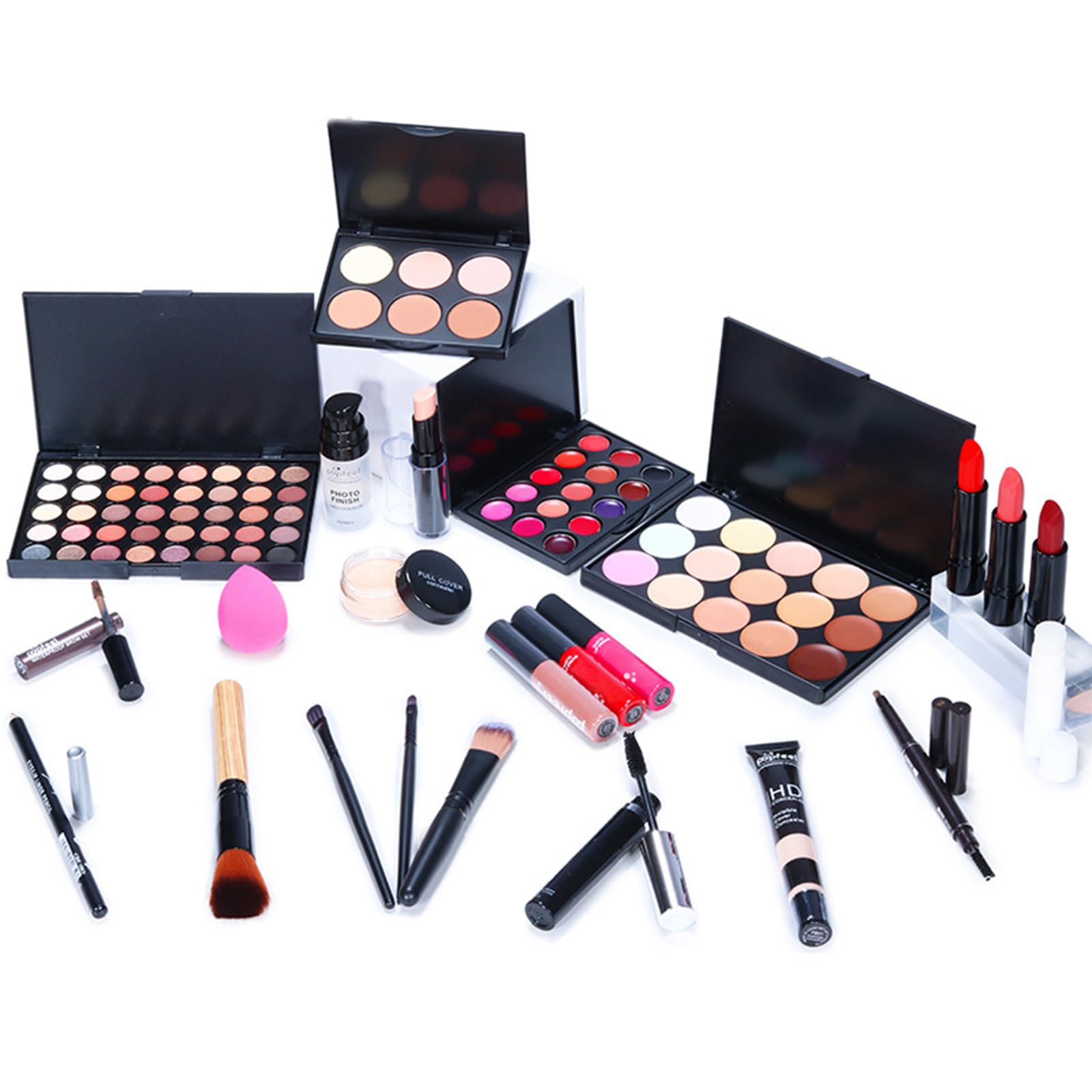 Set Trucchi Make Up Completo Donna Cosmetico Kit Viaggio per Occhi, Viso e Labbra - Sorpresa Regalo Trousse di Trucchi con Ombretto Eyeliner Mascara Correttore Rossetto Lucidalabbra